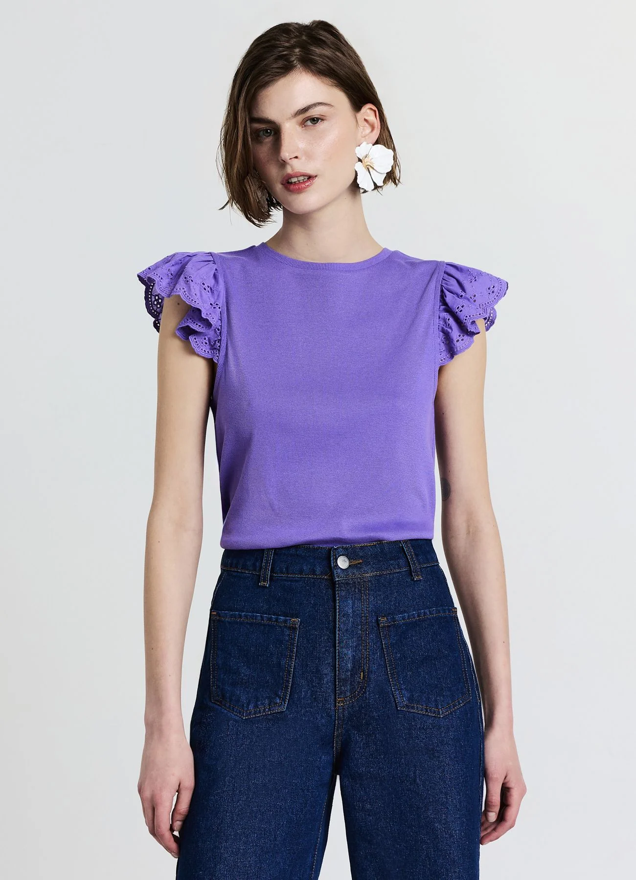 T-shirt a costina volant - Image 3