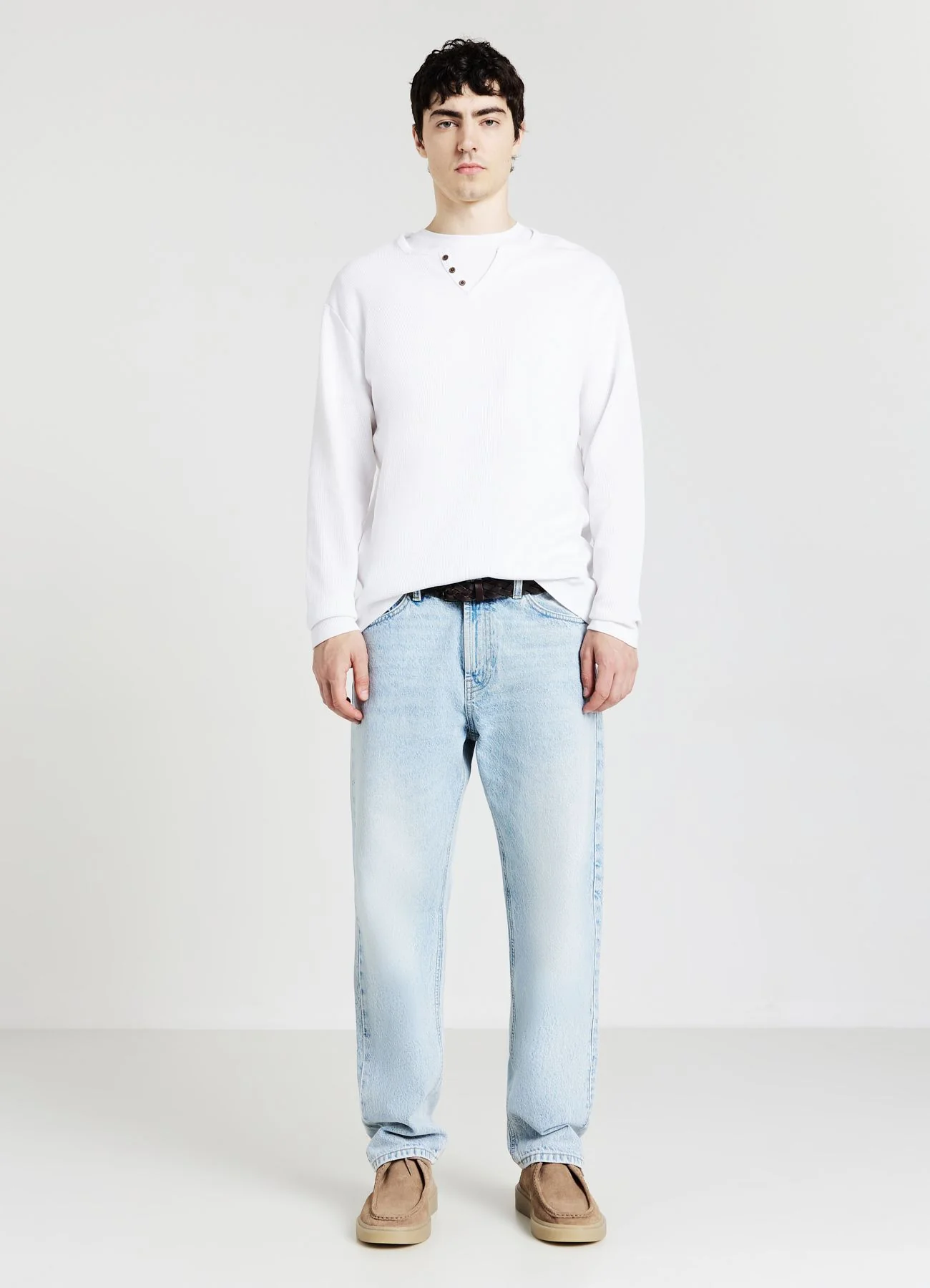 T-shirt a maniche lunghe con scollo serafino - Image 2