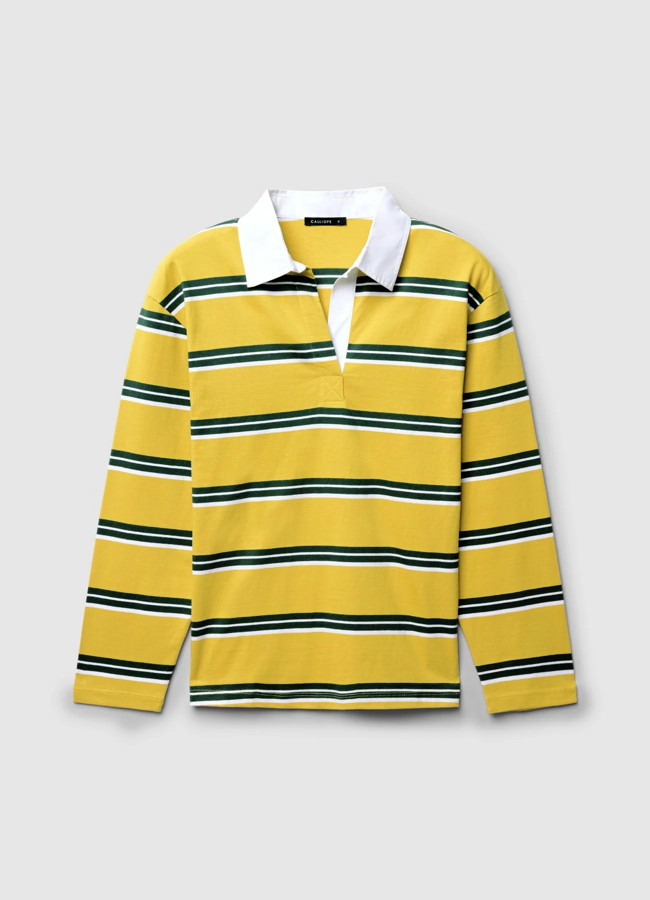 T-shirt a righe con collo polo - Image 6