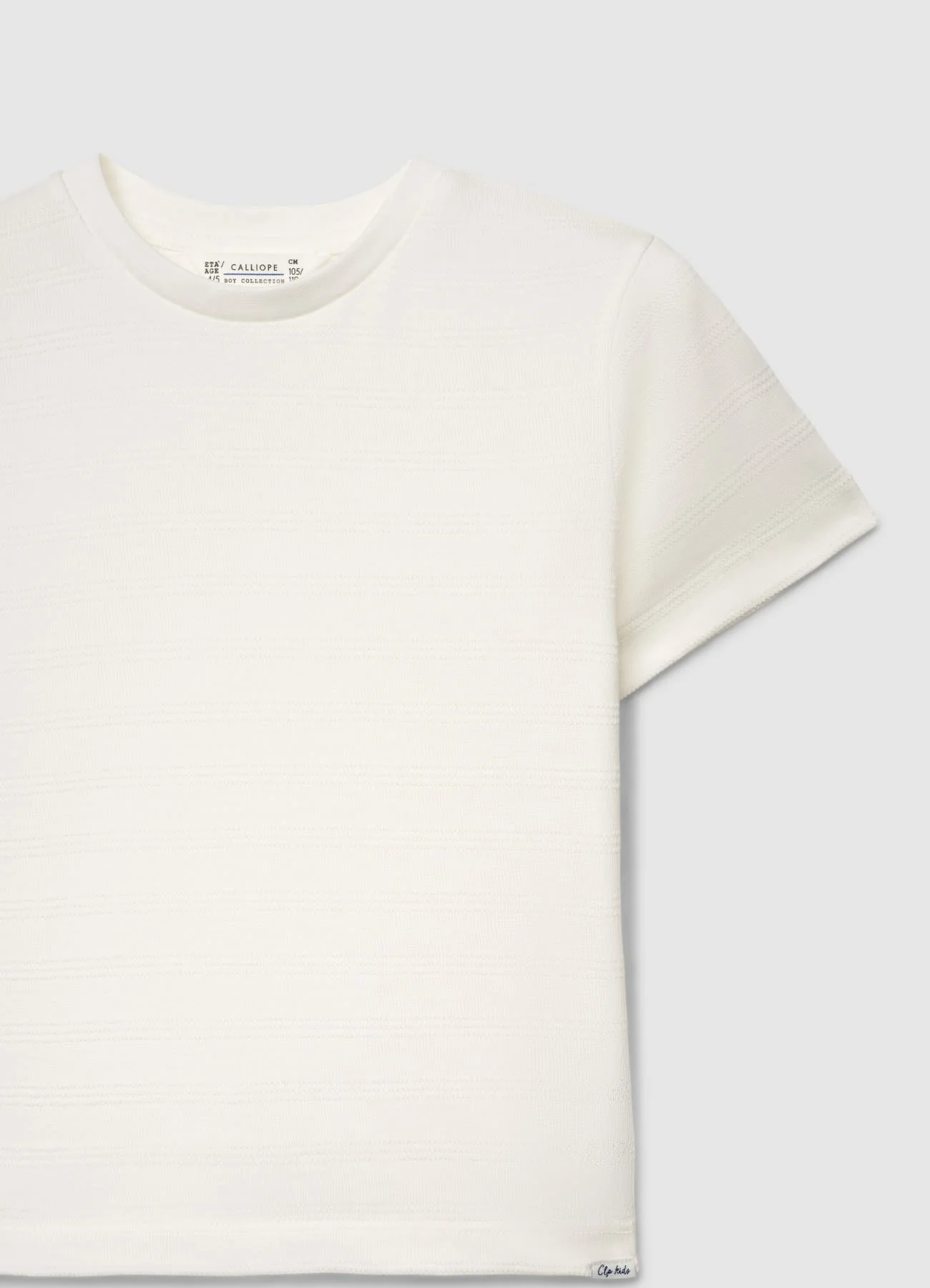 T-shirt a righe tono su tono