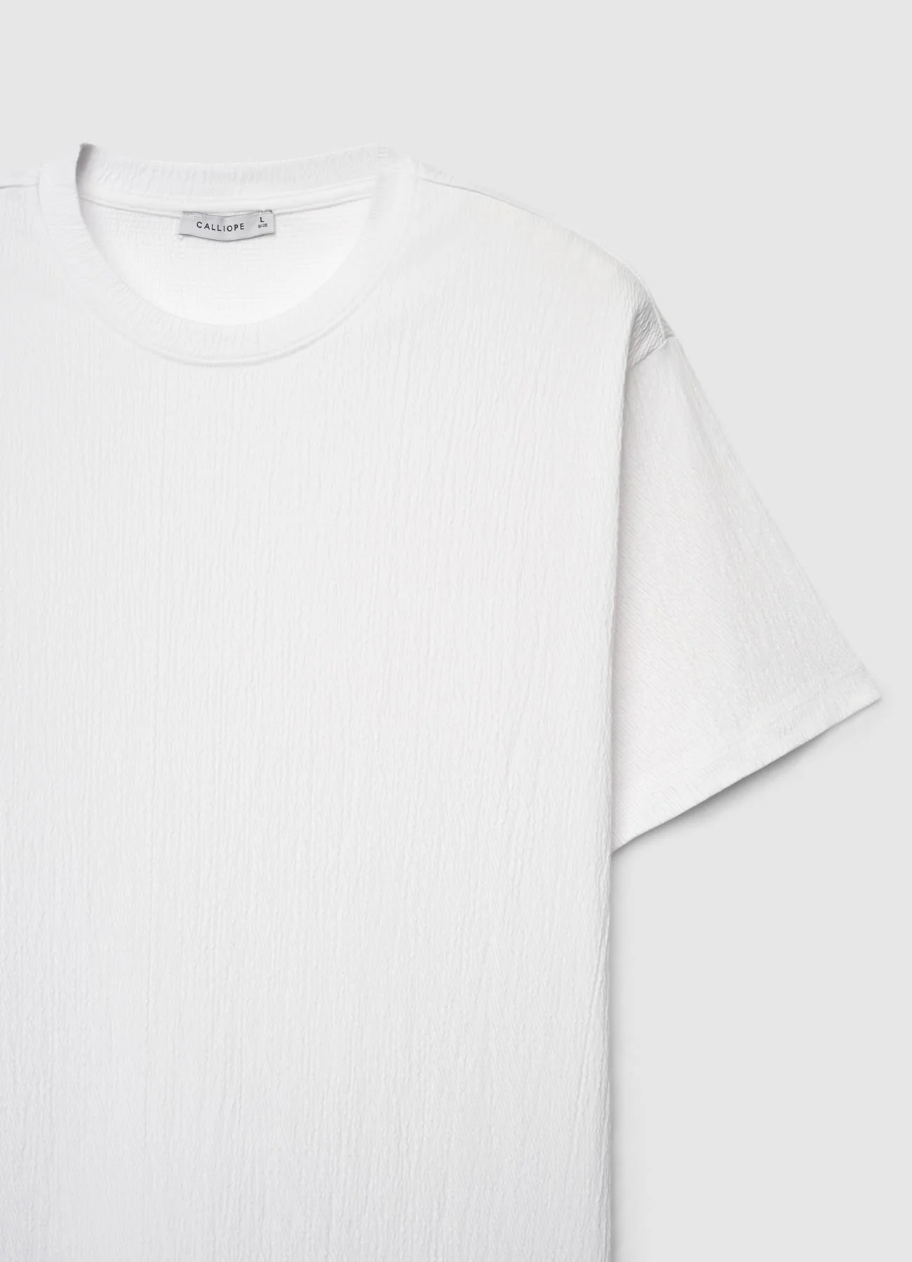 T-shirt a tinta unita con girocollo - Image 6