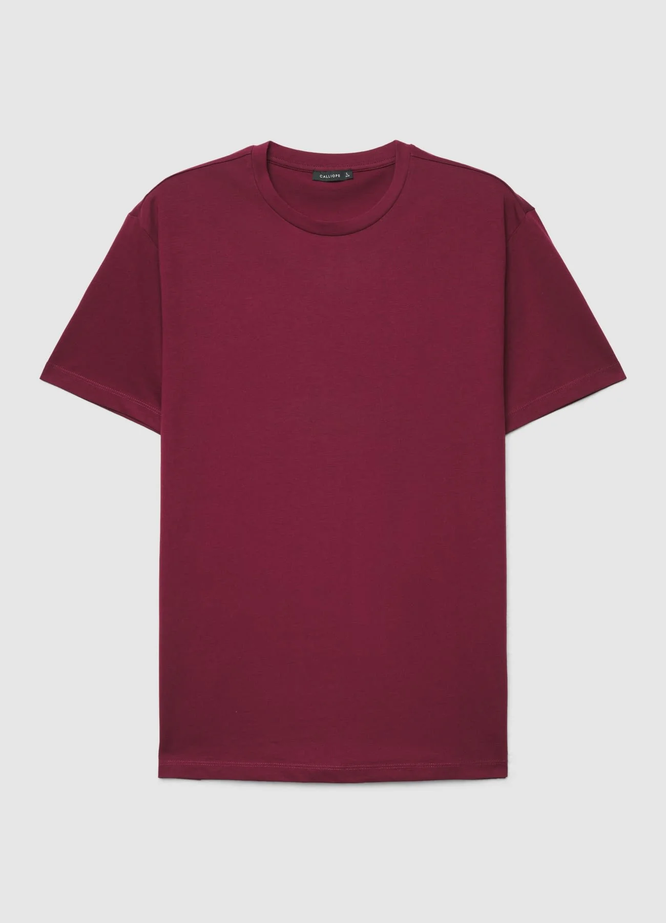 T-shirt a tinta unita con girocollo - Image 4