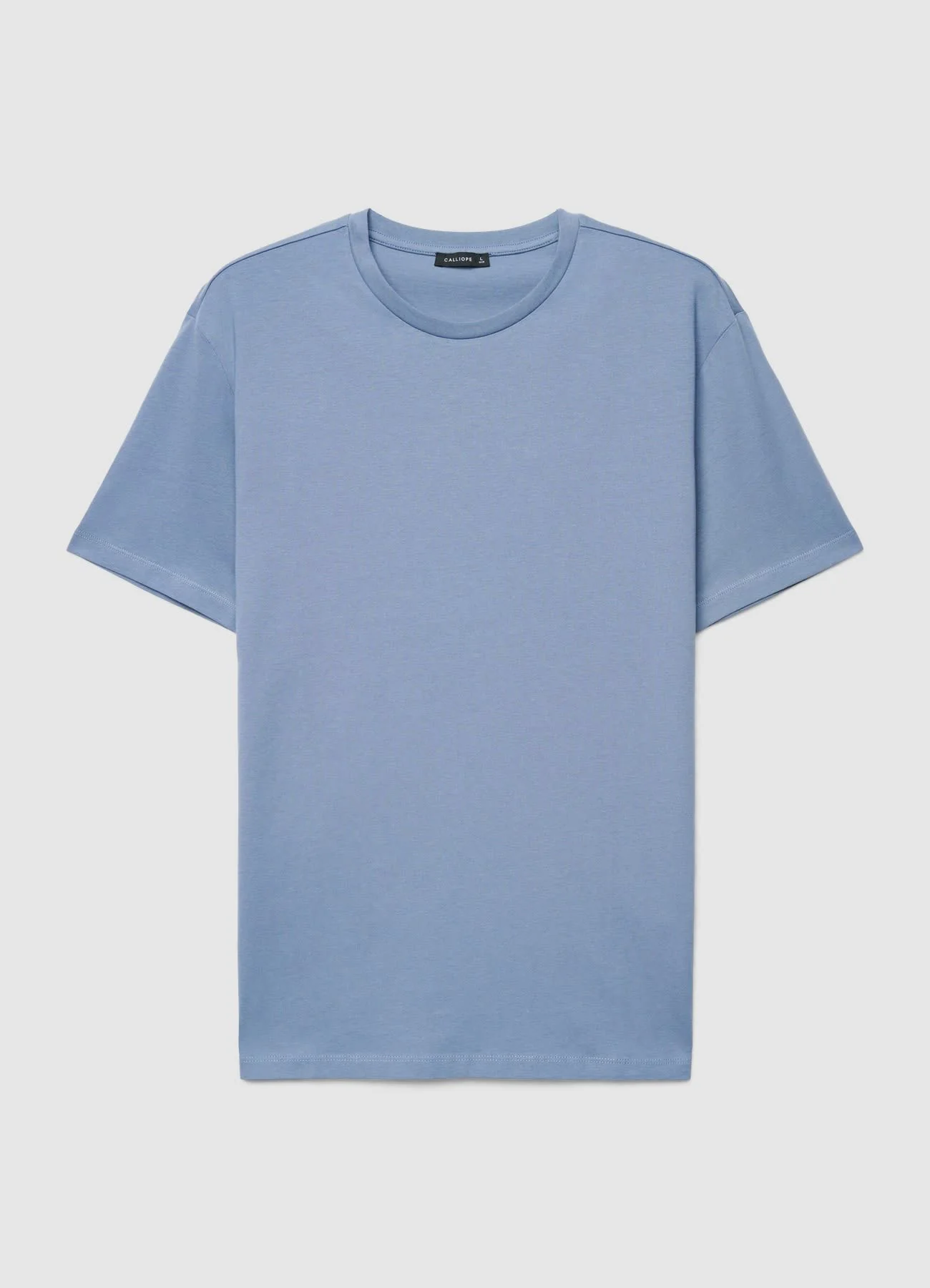 T-shirt a tinta unita con girocollo - Image 6
