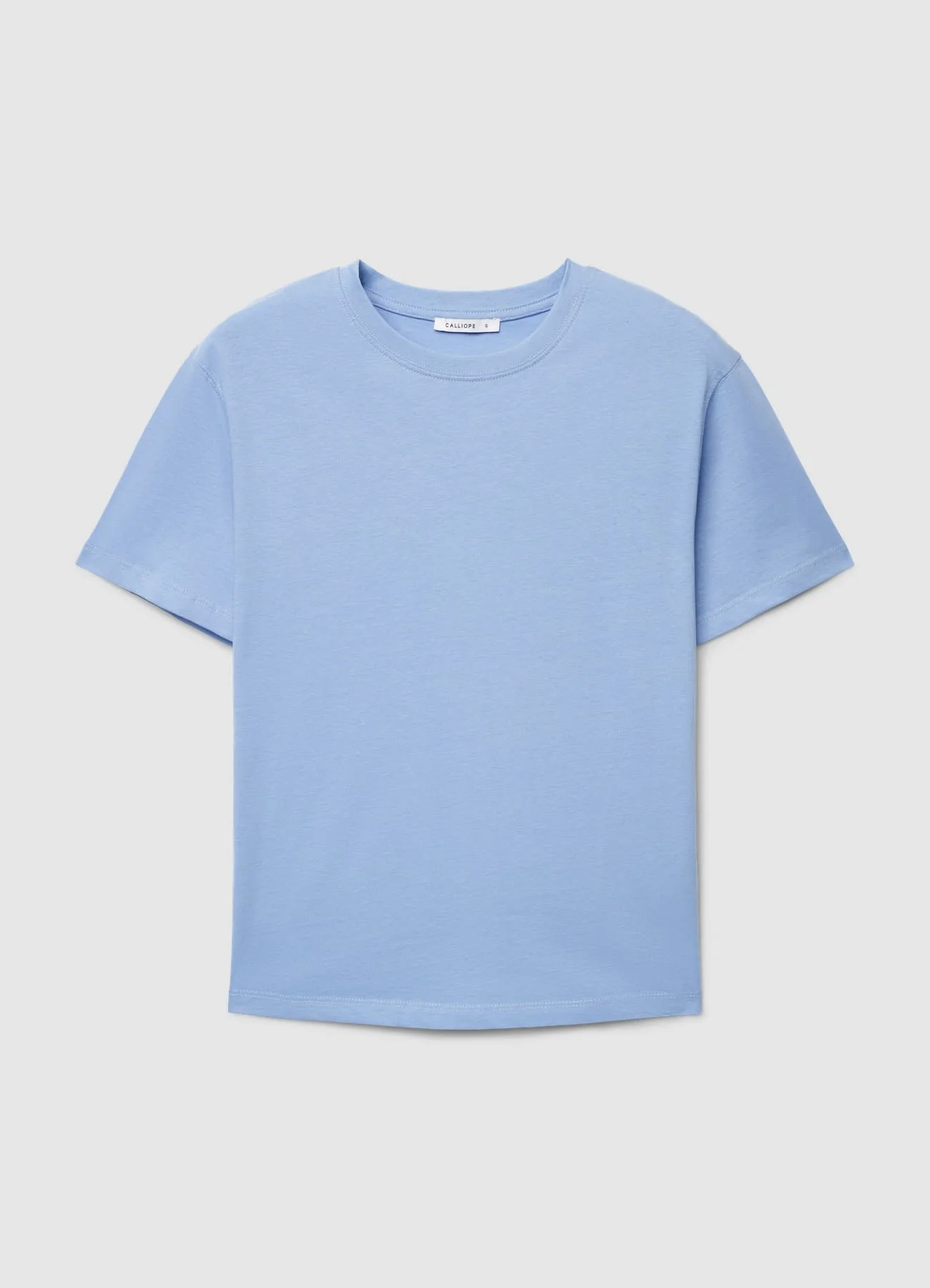 T-shirt a tinta unita con girocollo - Image 5