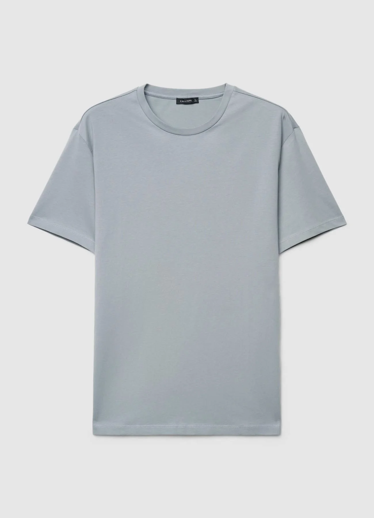 T-shirt a tinta unita con girocollo - Image 4