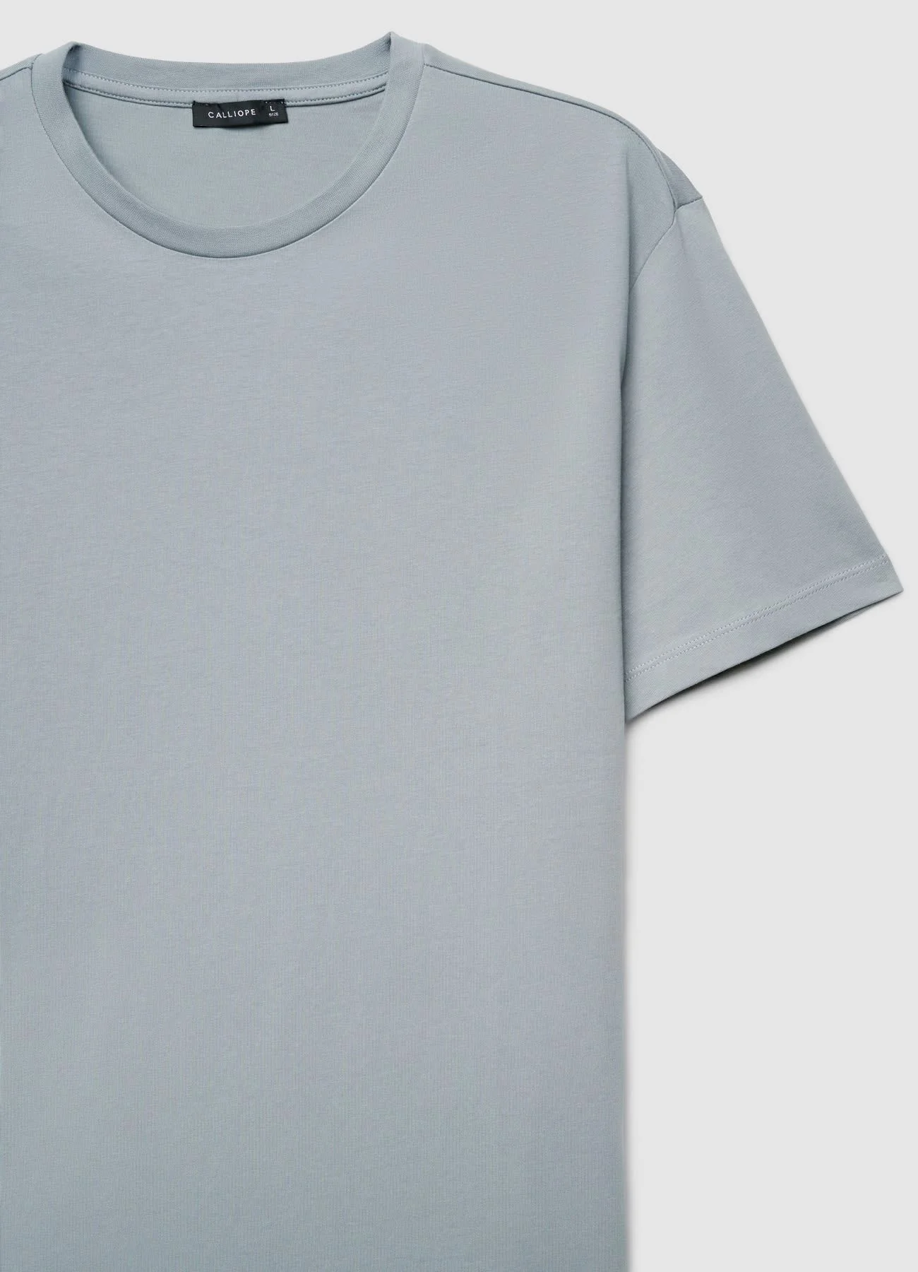 T-shirt a tinta unita con girocollo - Image 6
