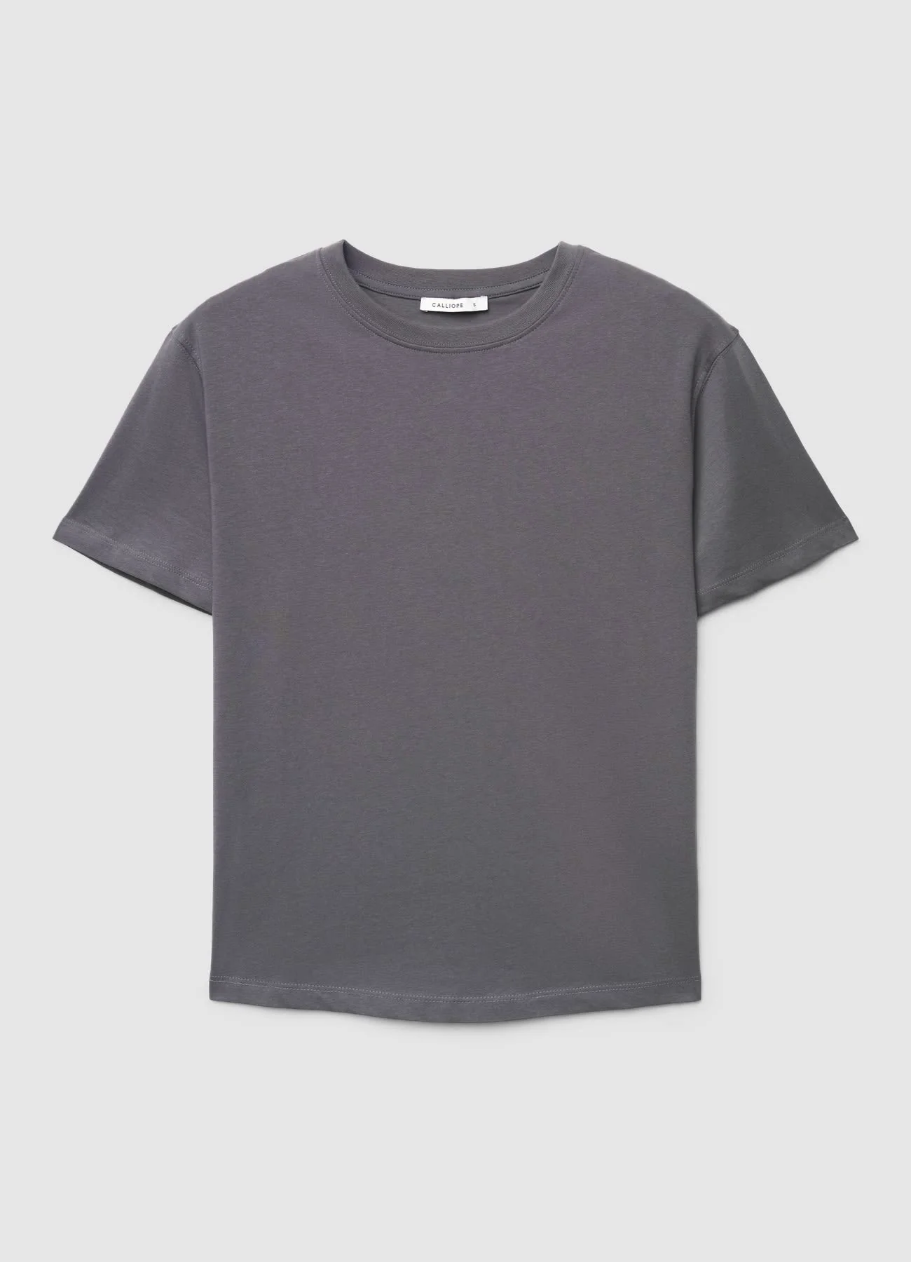T-shirt a tinta unita con girocollo - Image 5