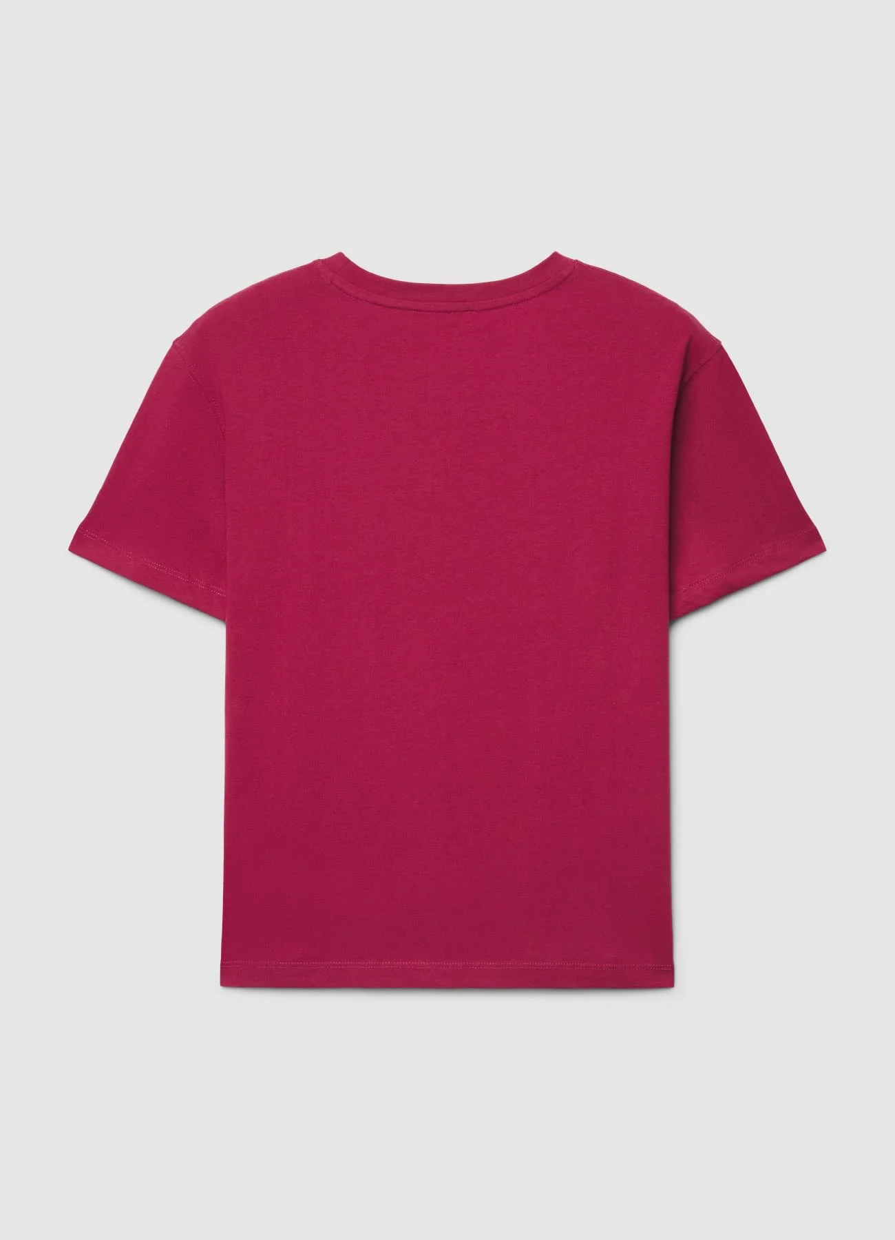 T-shirt a tinta unita con girocollo - Image 4