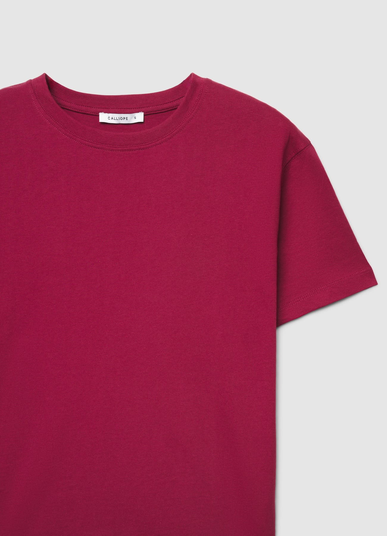 T-shirt a tinta unita con girocollo - Image 5