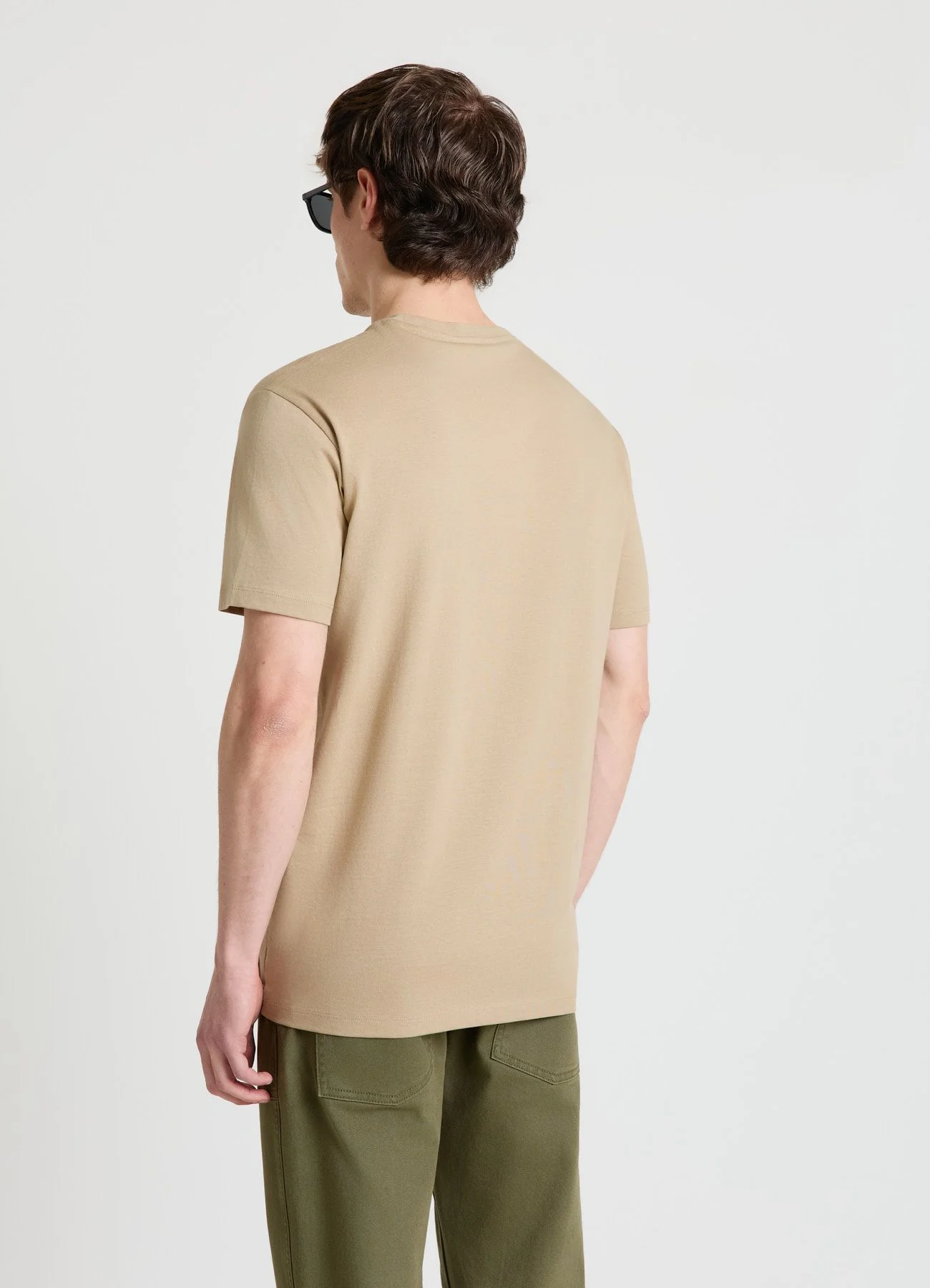 T-shirt a tinta unita con girocollo - Image 3