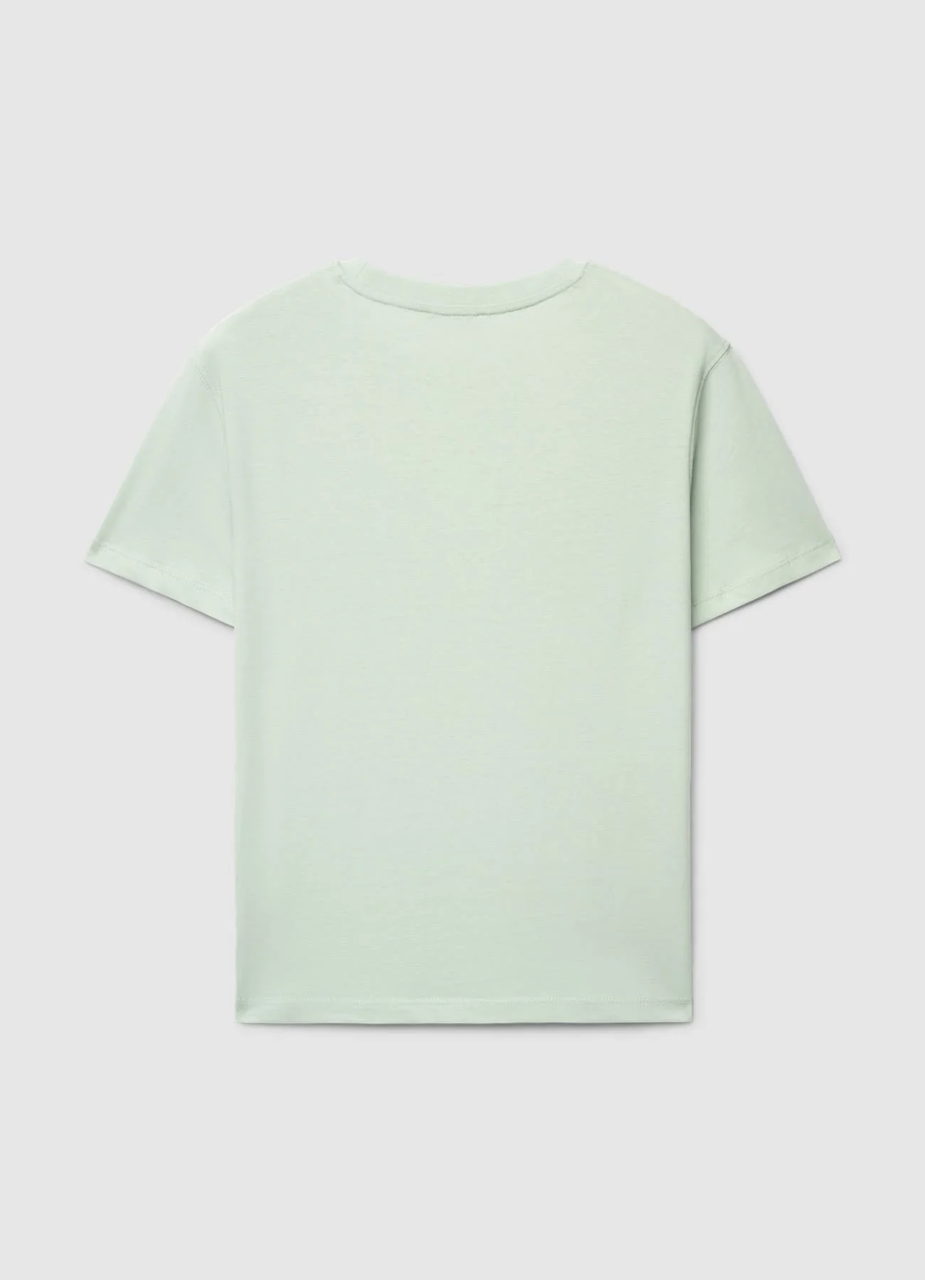 T-shirt a tinta unita con girocollo - Image 5