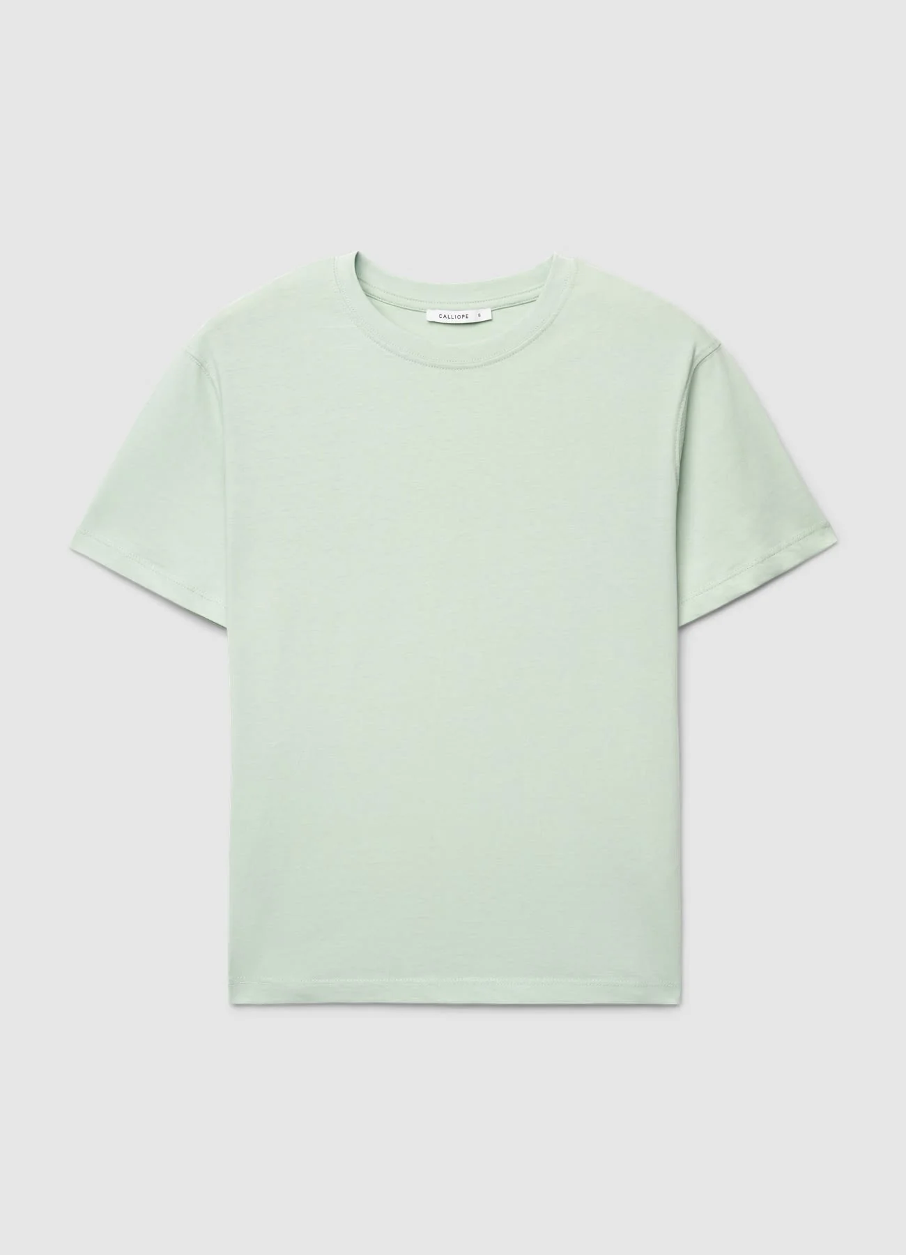 T-shirt a tinta unita con girocollo - Image 6