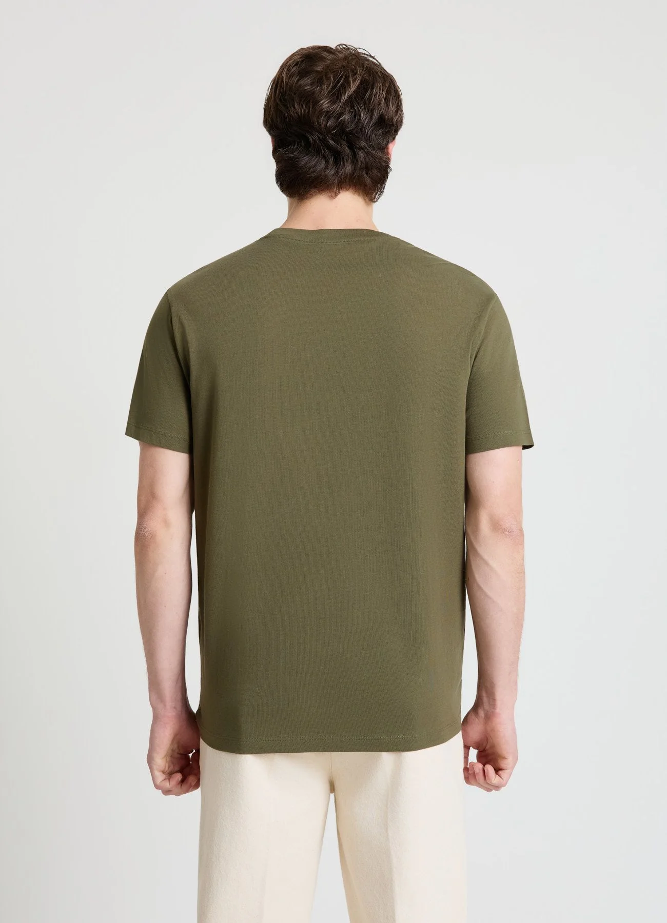 T-shirt a tinta unita con girocollo - Image 3