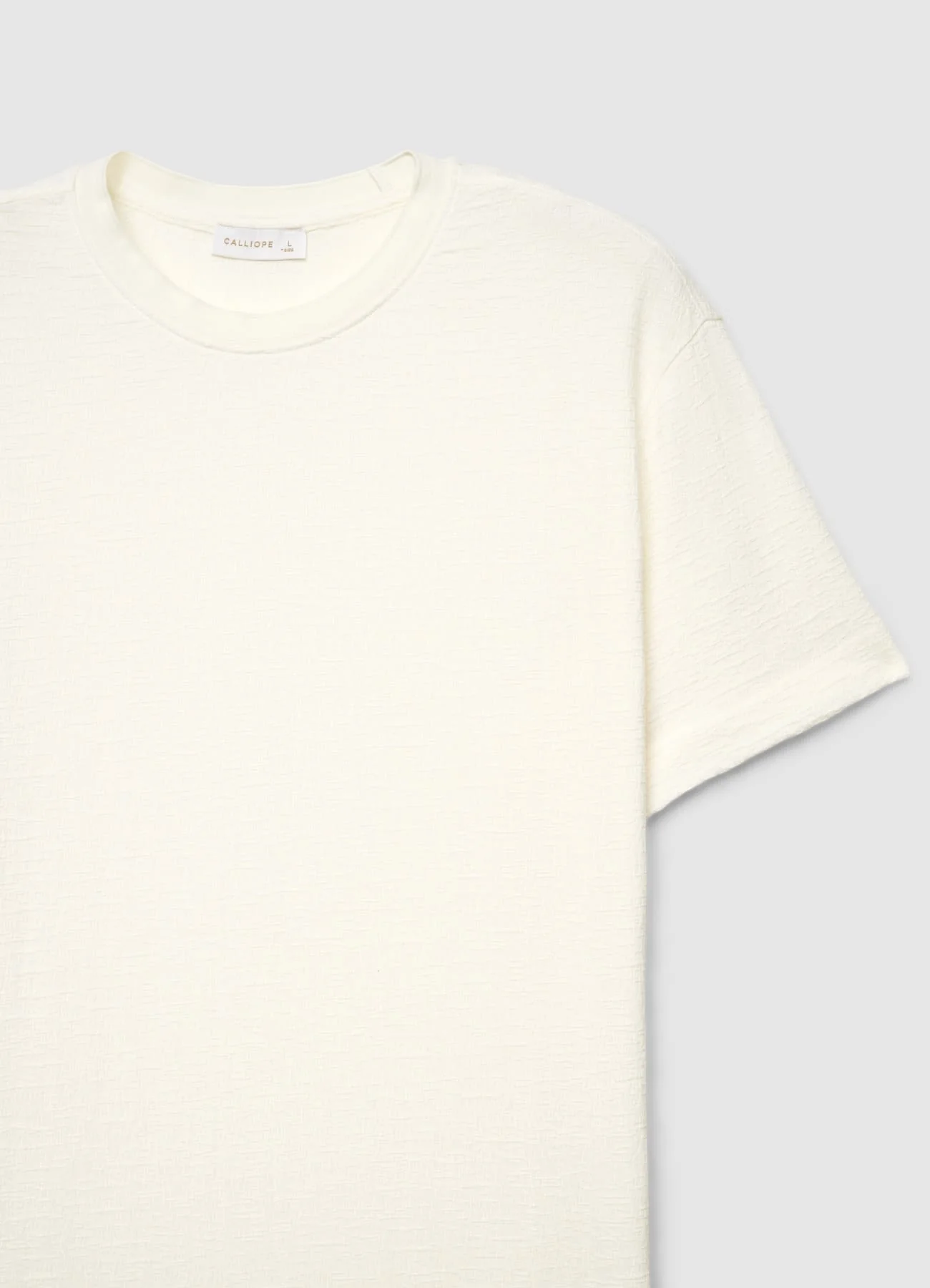 T-shirt a tinta unita con texture - Image 6