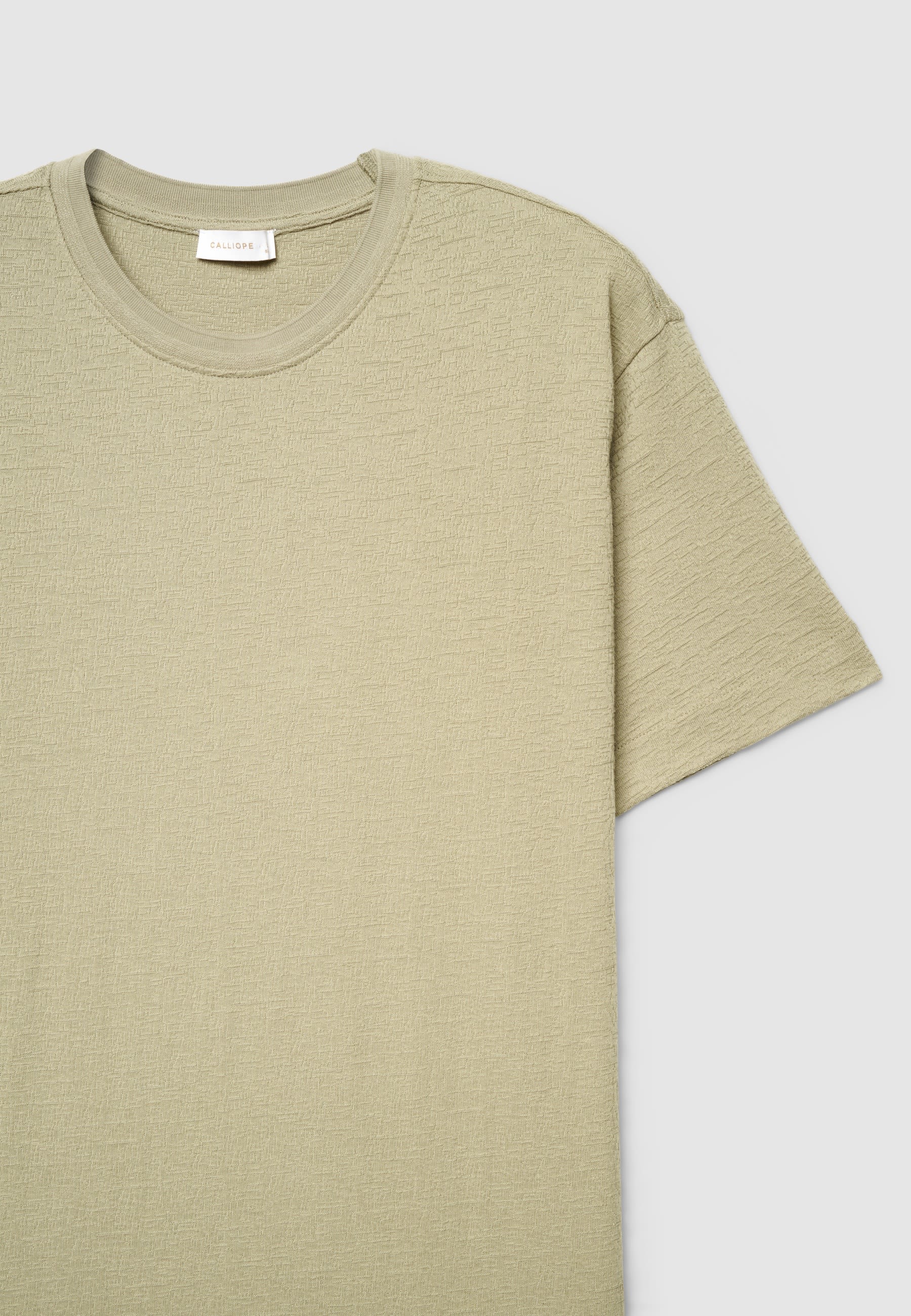 T-shirt a tinta unita con texture - Image 4