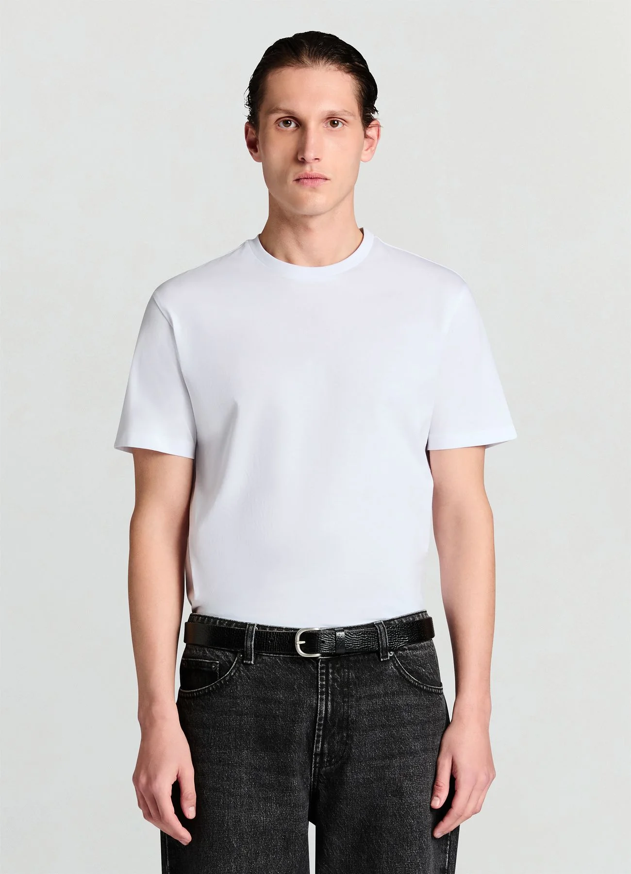 T-shirt a tinta unita girocollo - Image 2