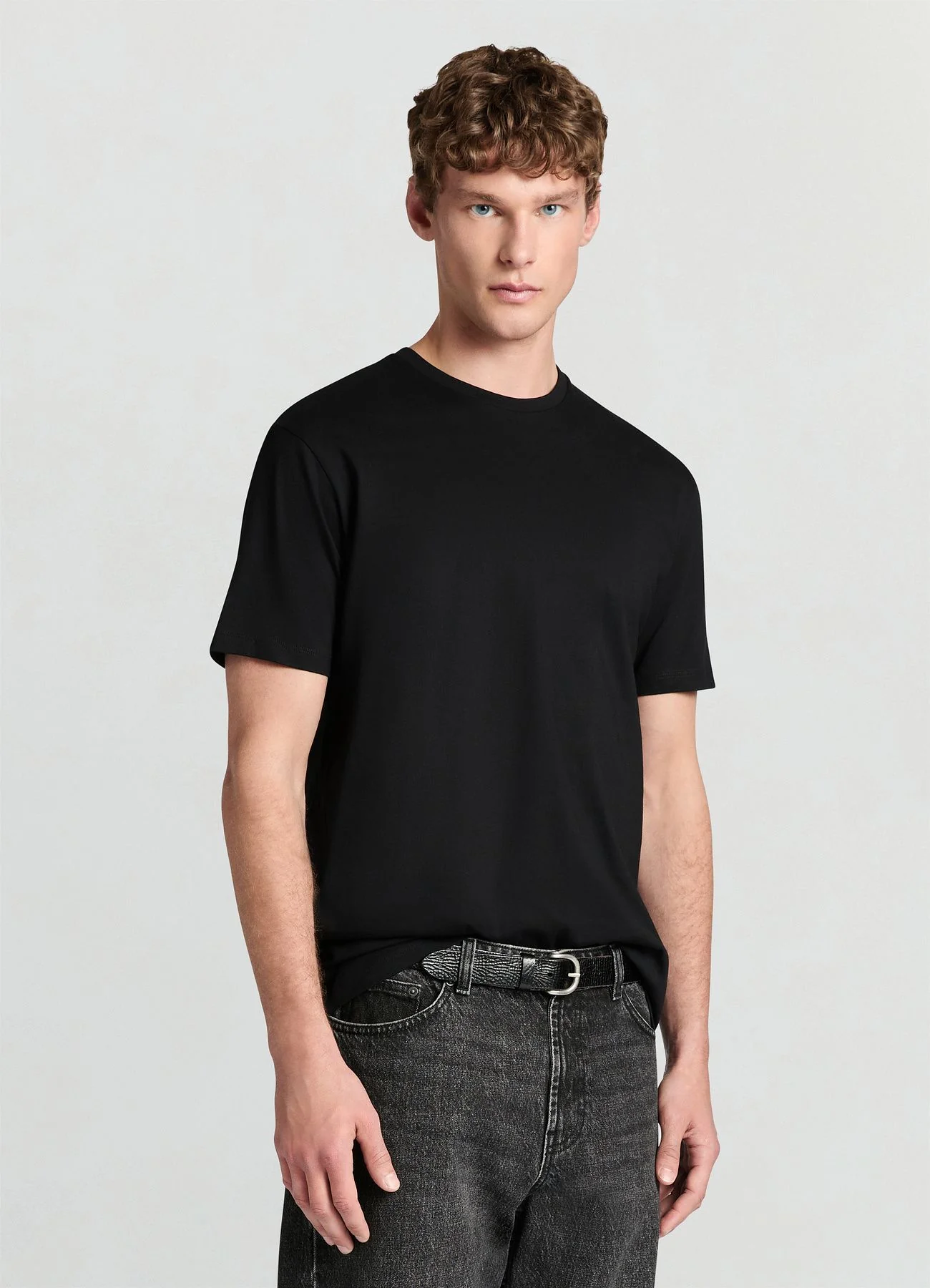 T-shirt a tinta unita girocollo - Image 2