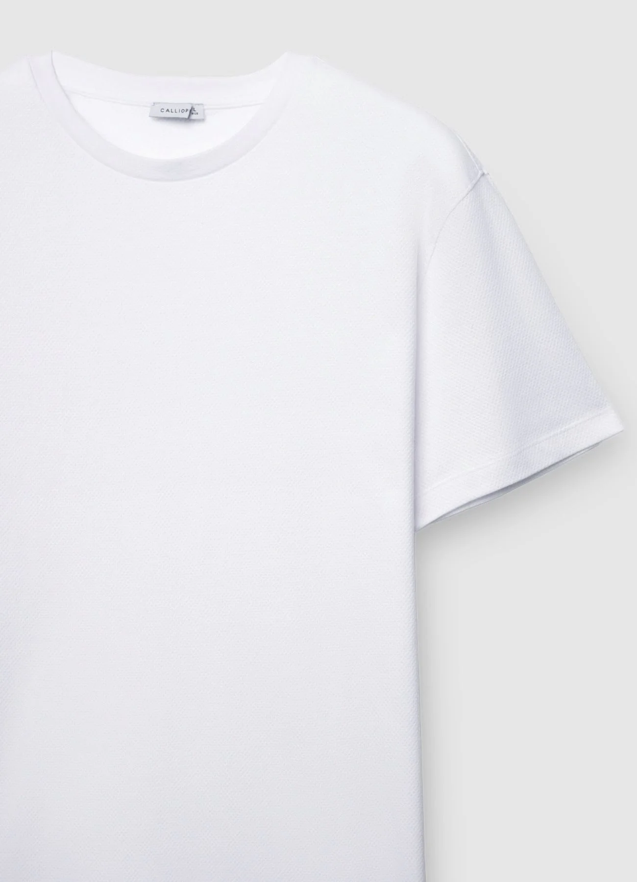 T-shirt a tinta unita tessuto lavorato - Image 4