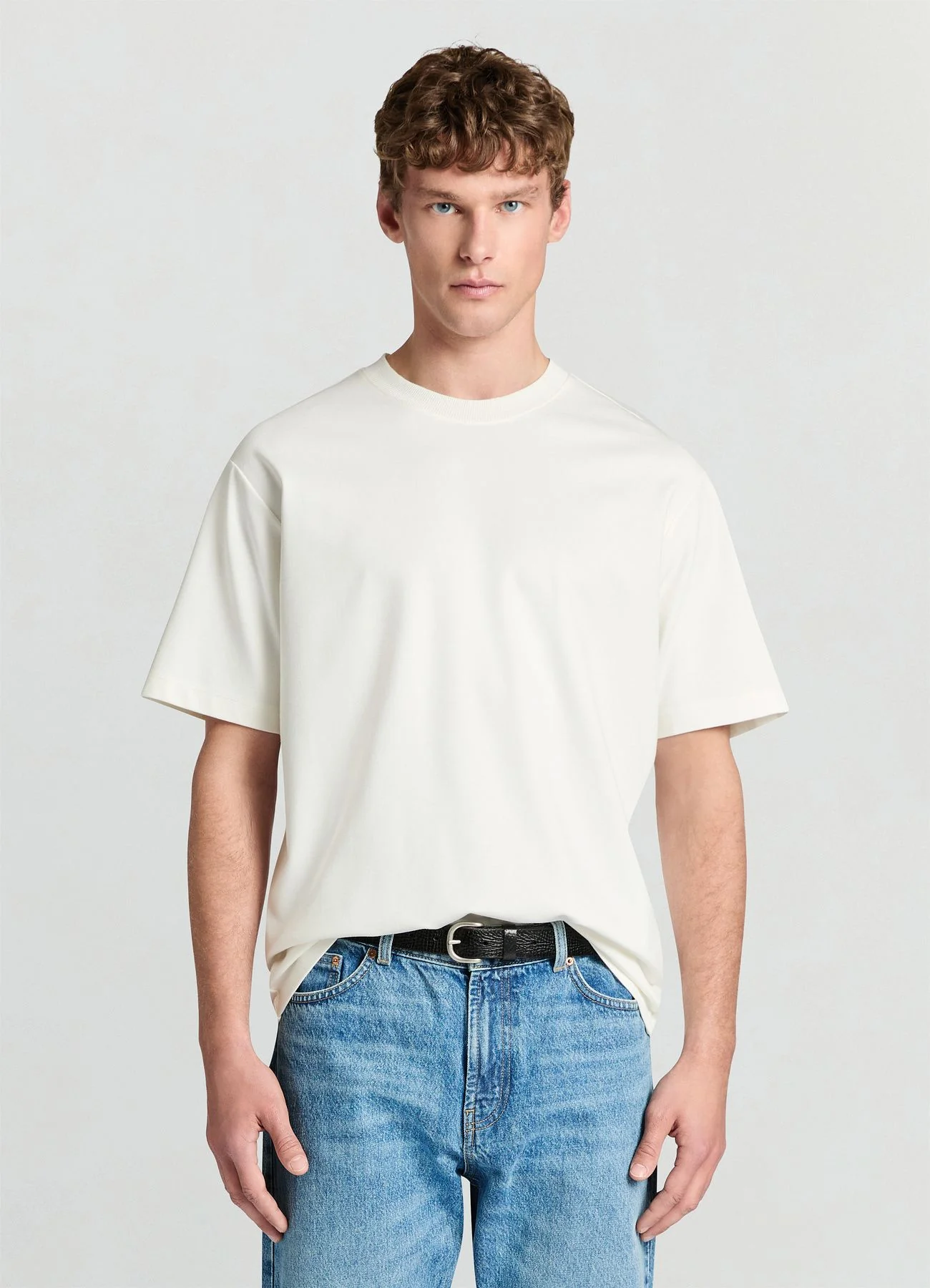 T-shirt ampia a tinta unita - Image 2