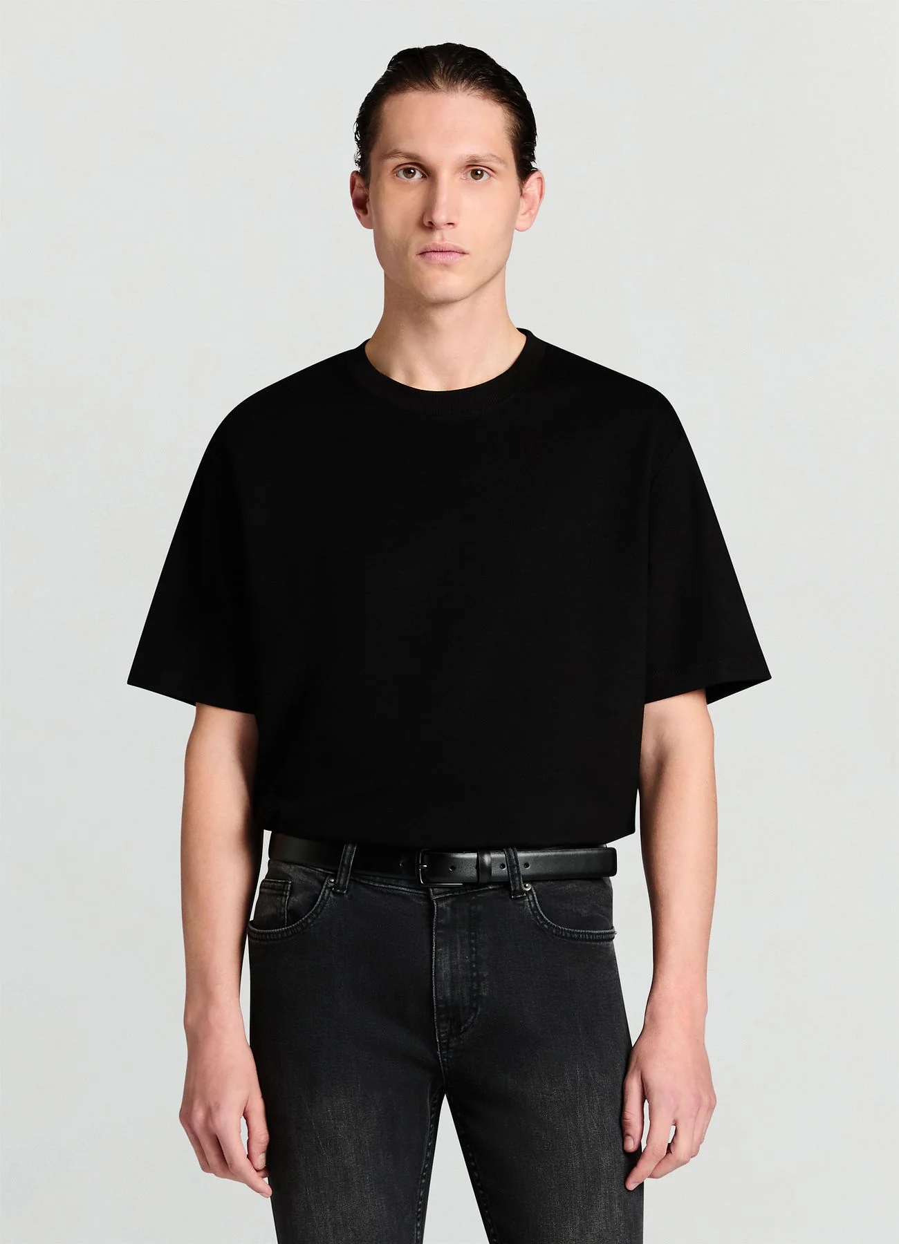 T-shirt ampia a tinta unita