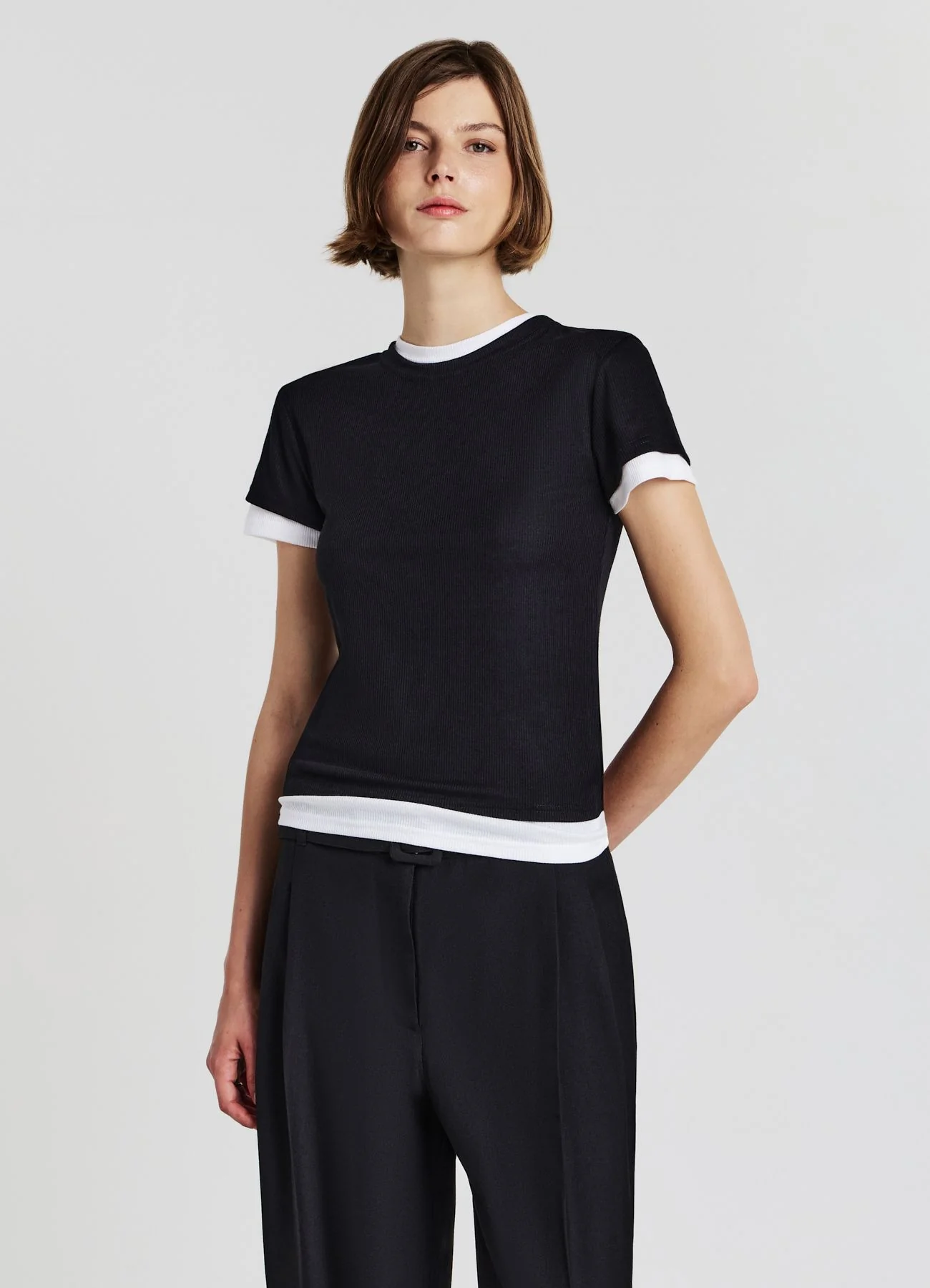 T-shirt bi-tessuto - Image 2
