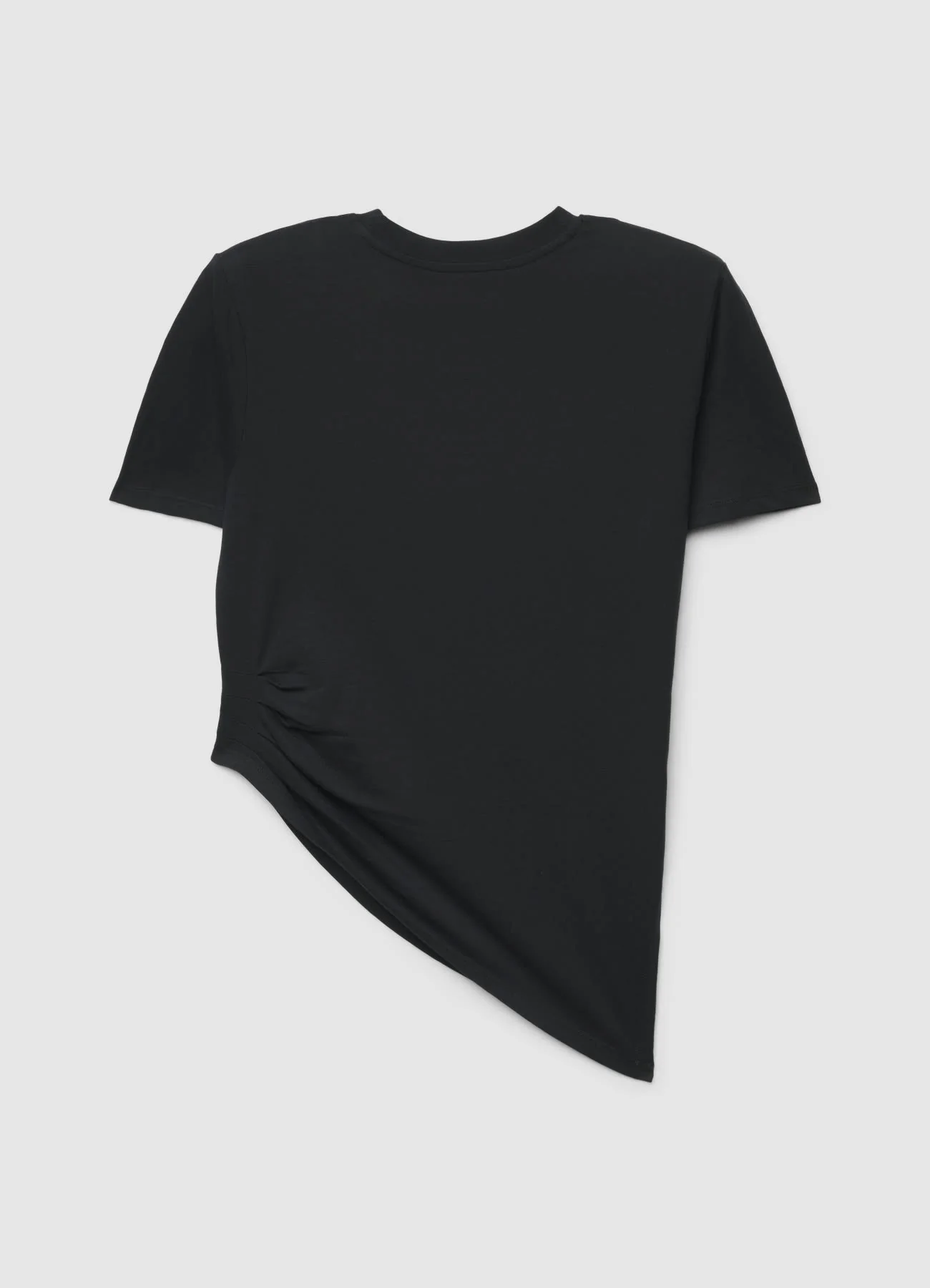 T-shirt con arriccio laterale e fondo asimmetrico - Image 6