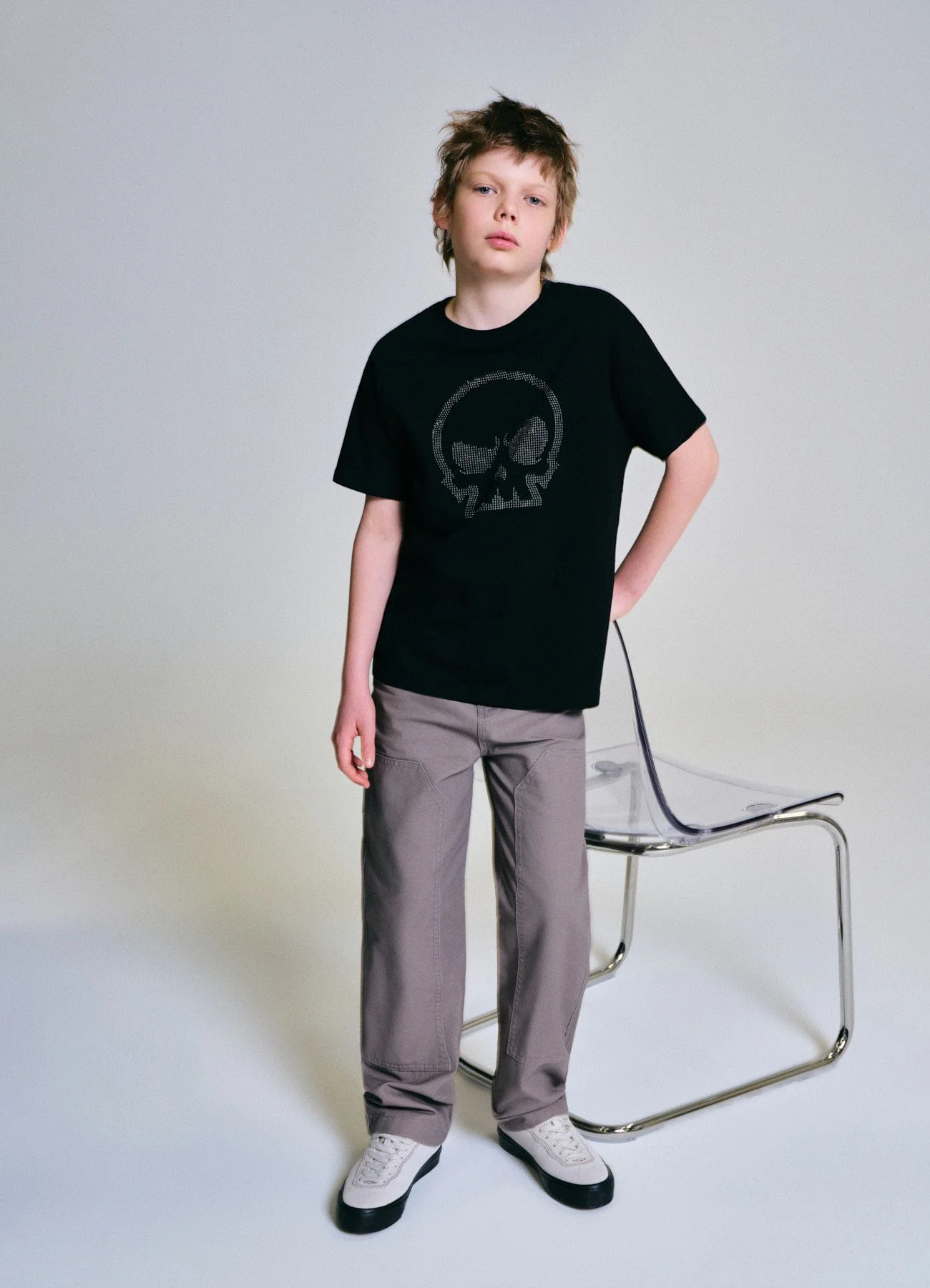 T-shirt con borchie teschio - Image 4