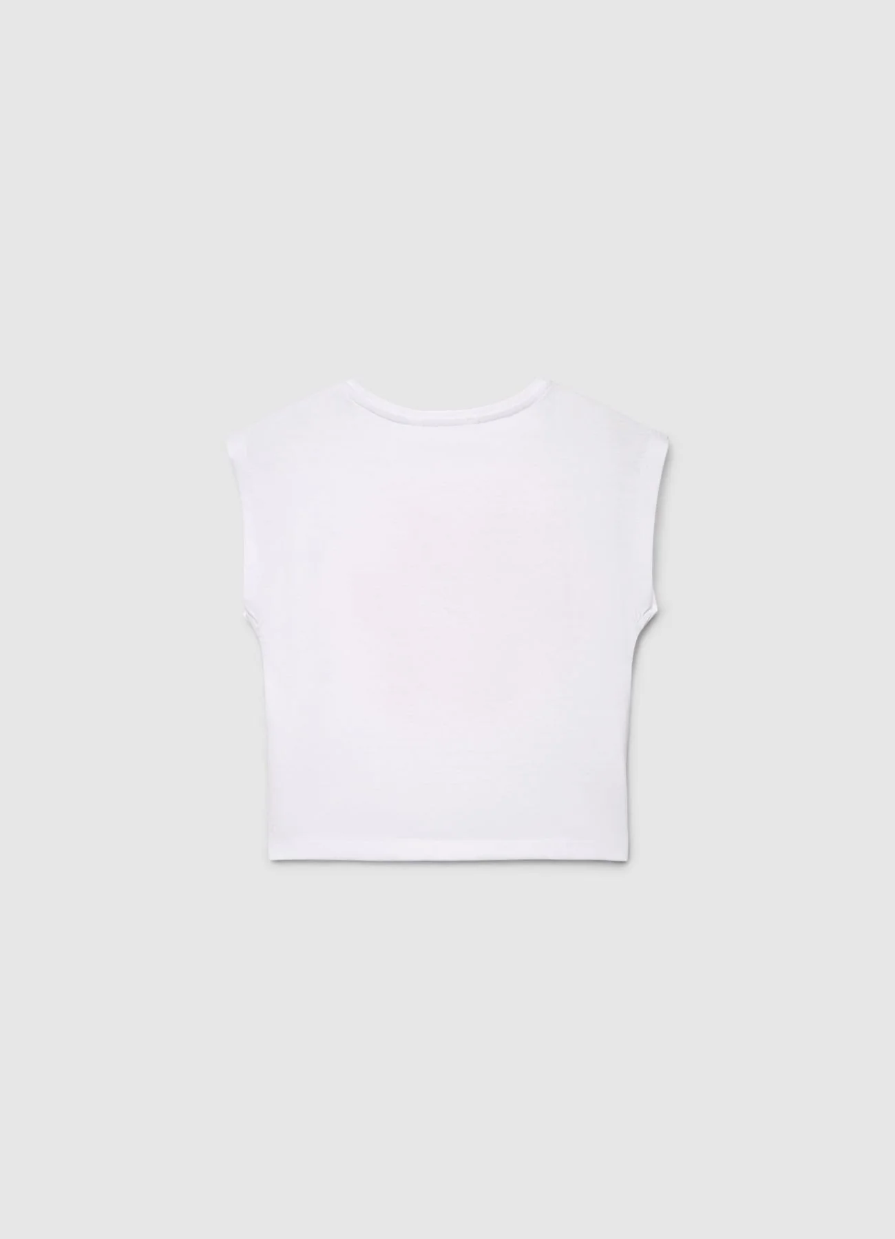T-shirt con fiore in crochet - Image 2