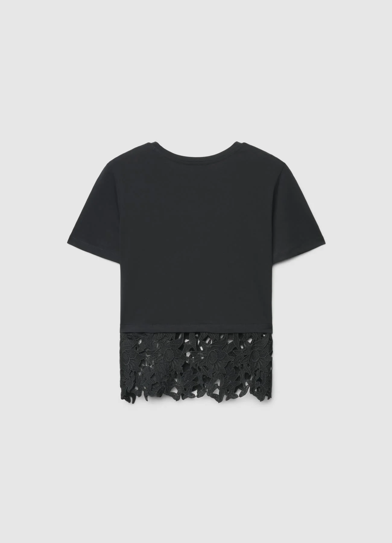 T-shirt con fondo in sangallo - Image 6