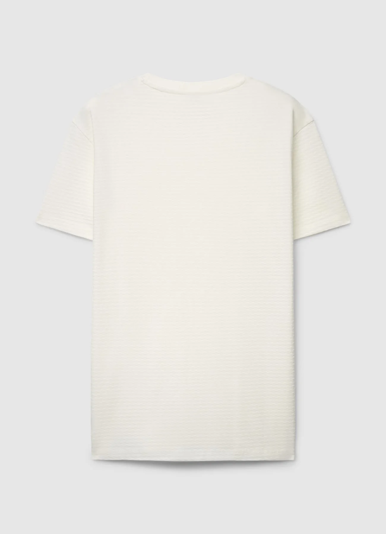 T-shirt con lavorazione a rombi - Image 6