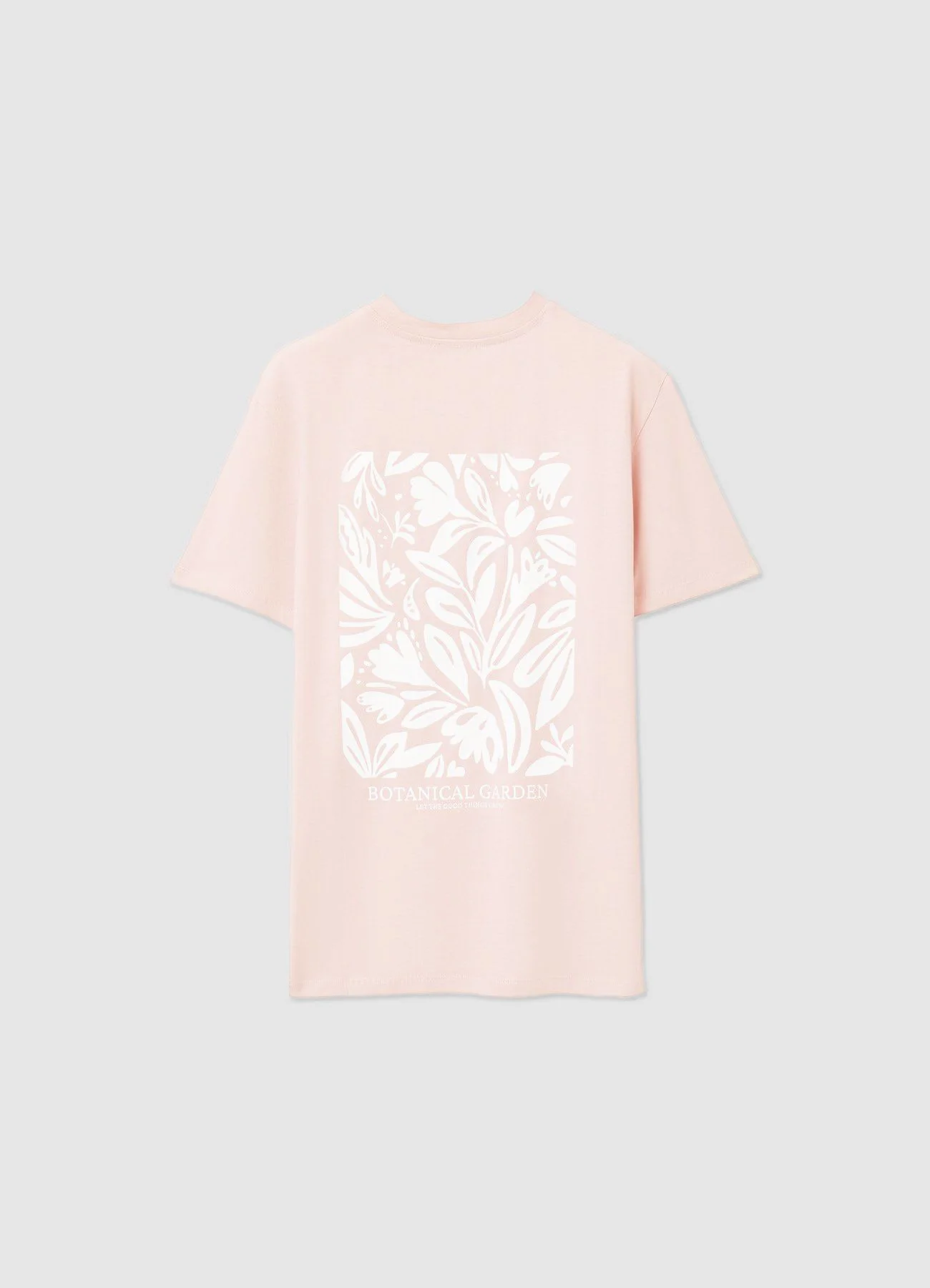 T-shirt con ricamo fiore e stampa botanica - Image 6