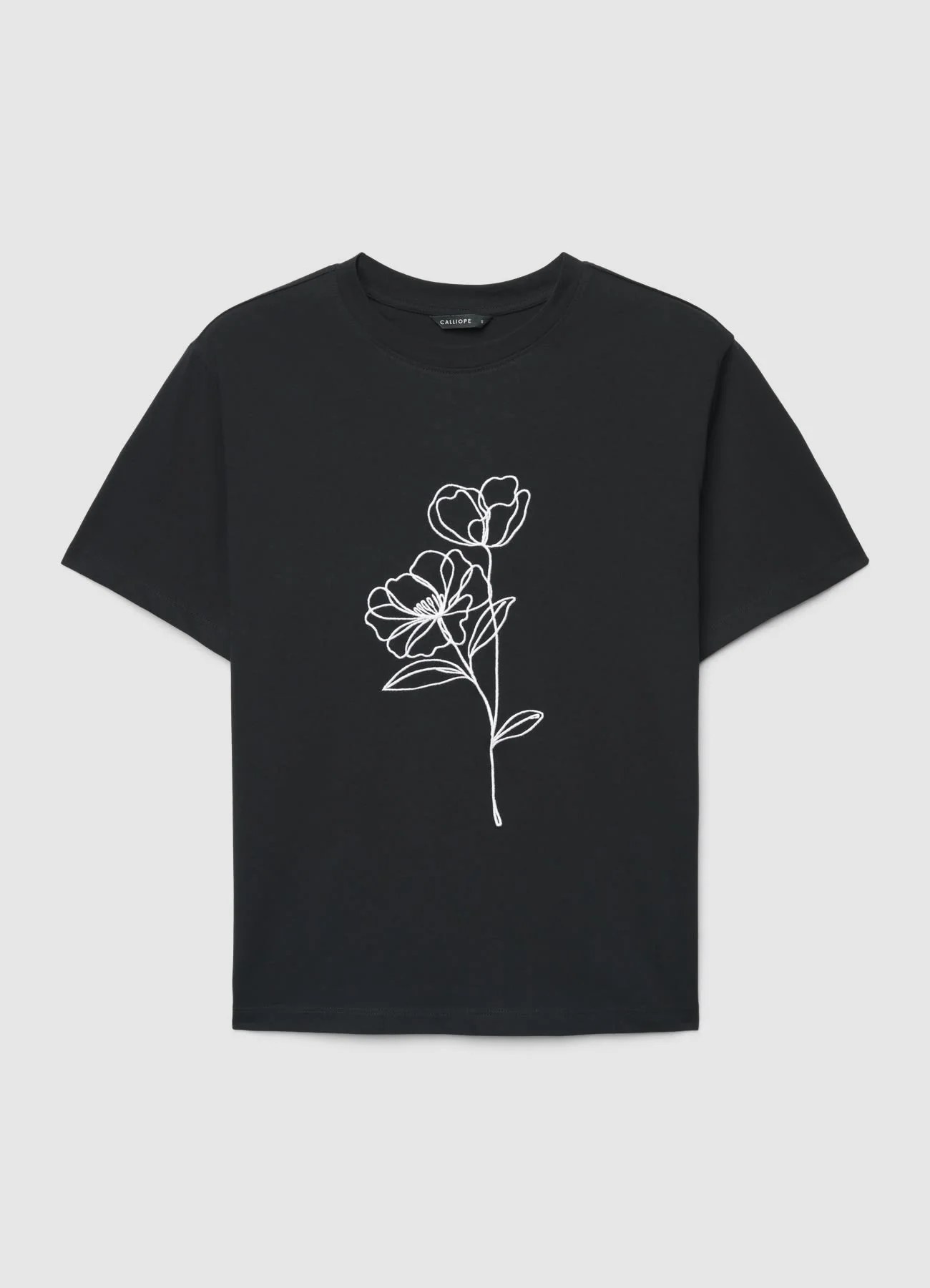 T-shirt con ricamo fiori - Image 6