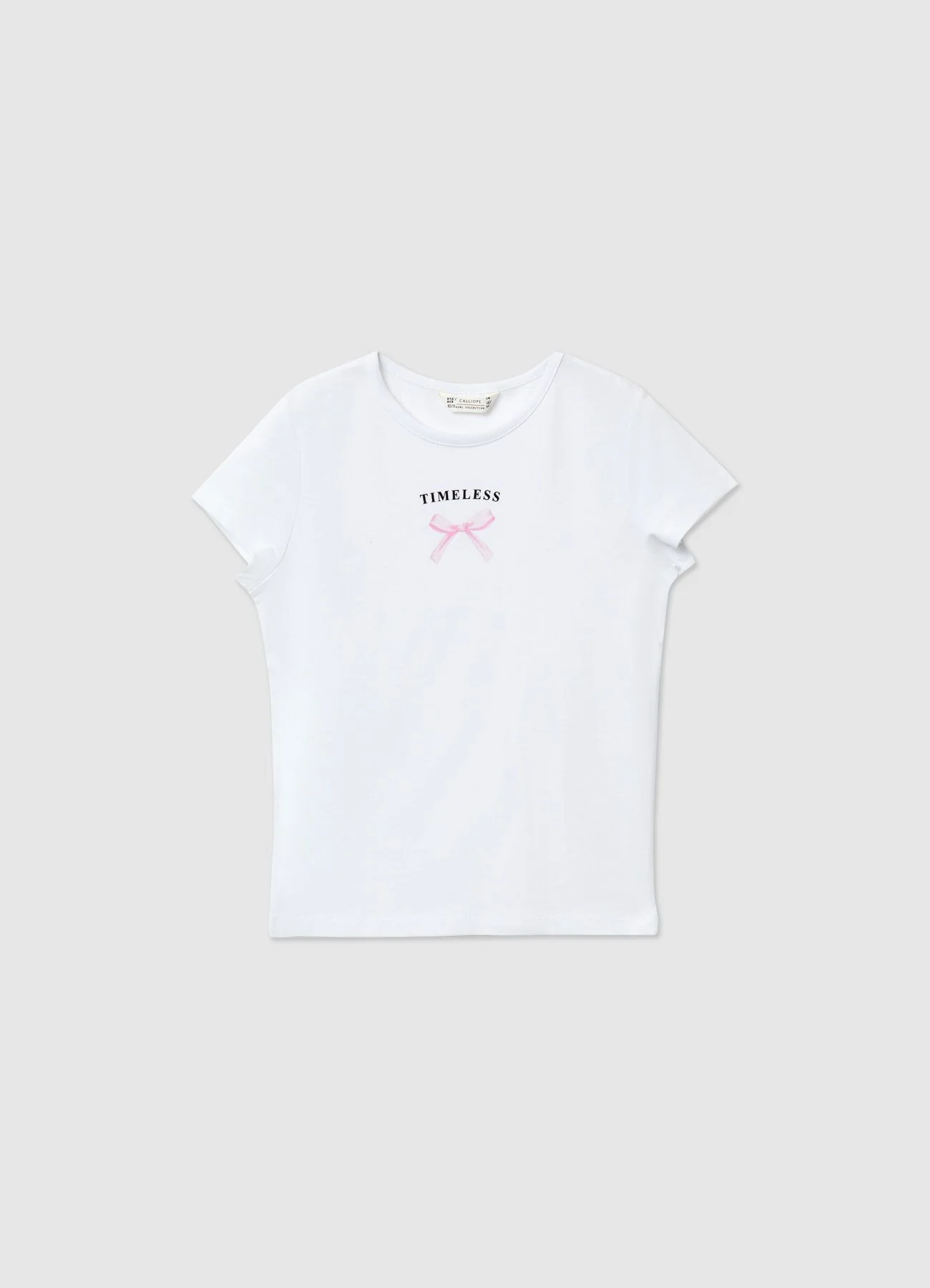 T-shirt con scritta e fiocco - Image 3