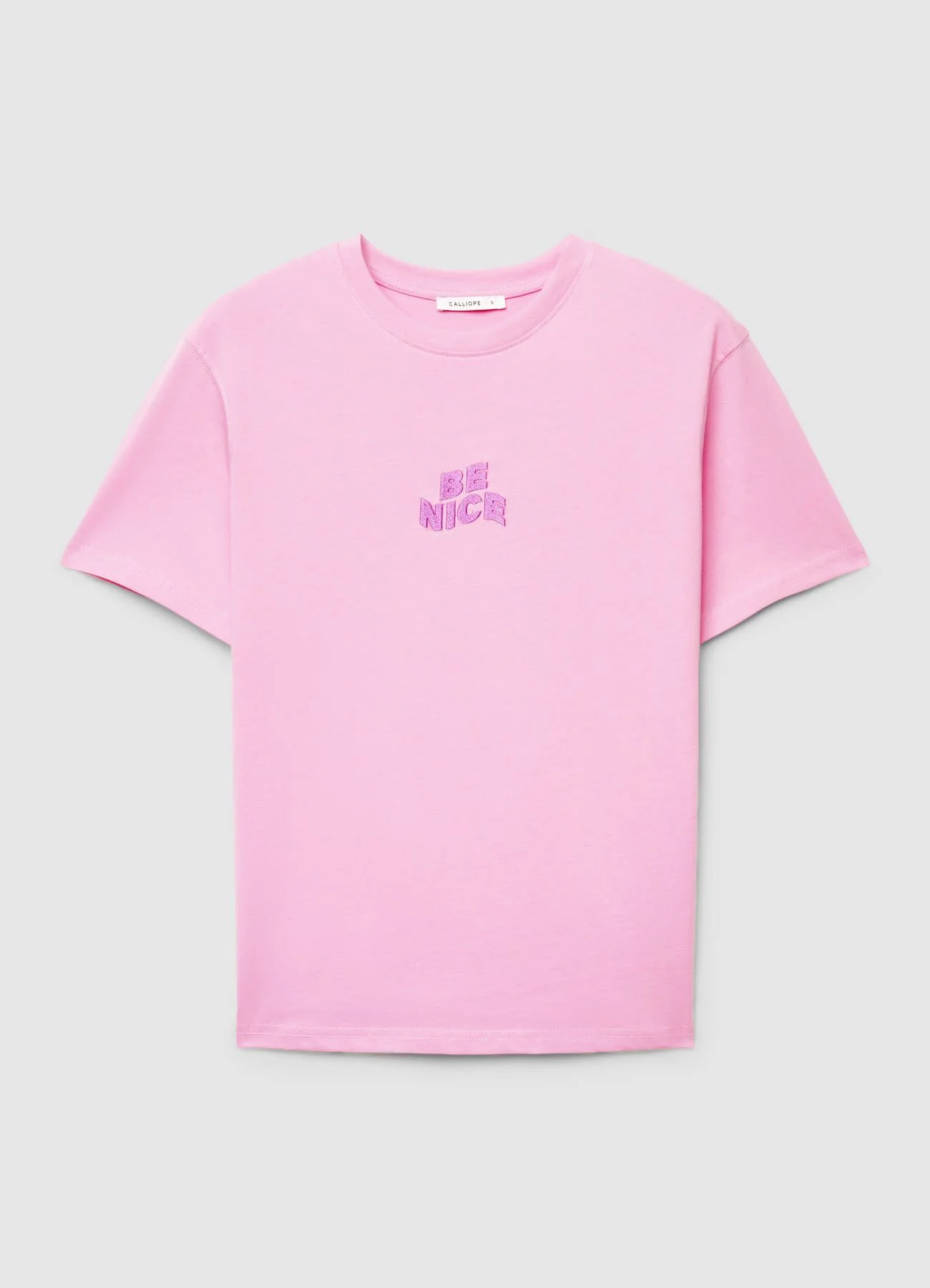 T-shirt con scritta e ricamo - Image 4