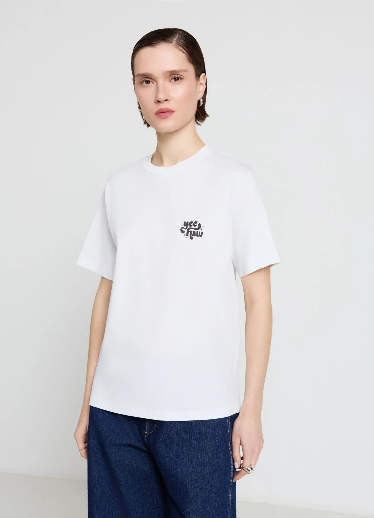 T-shirt con scritta fronte/retro - Image 2