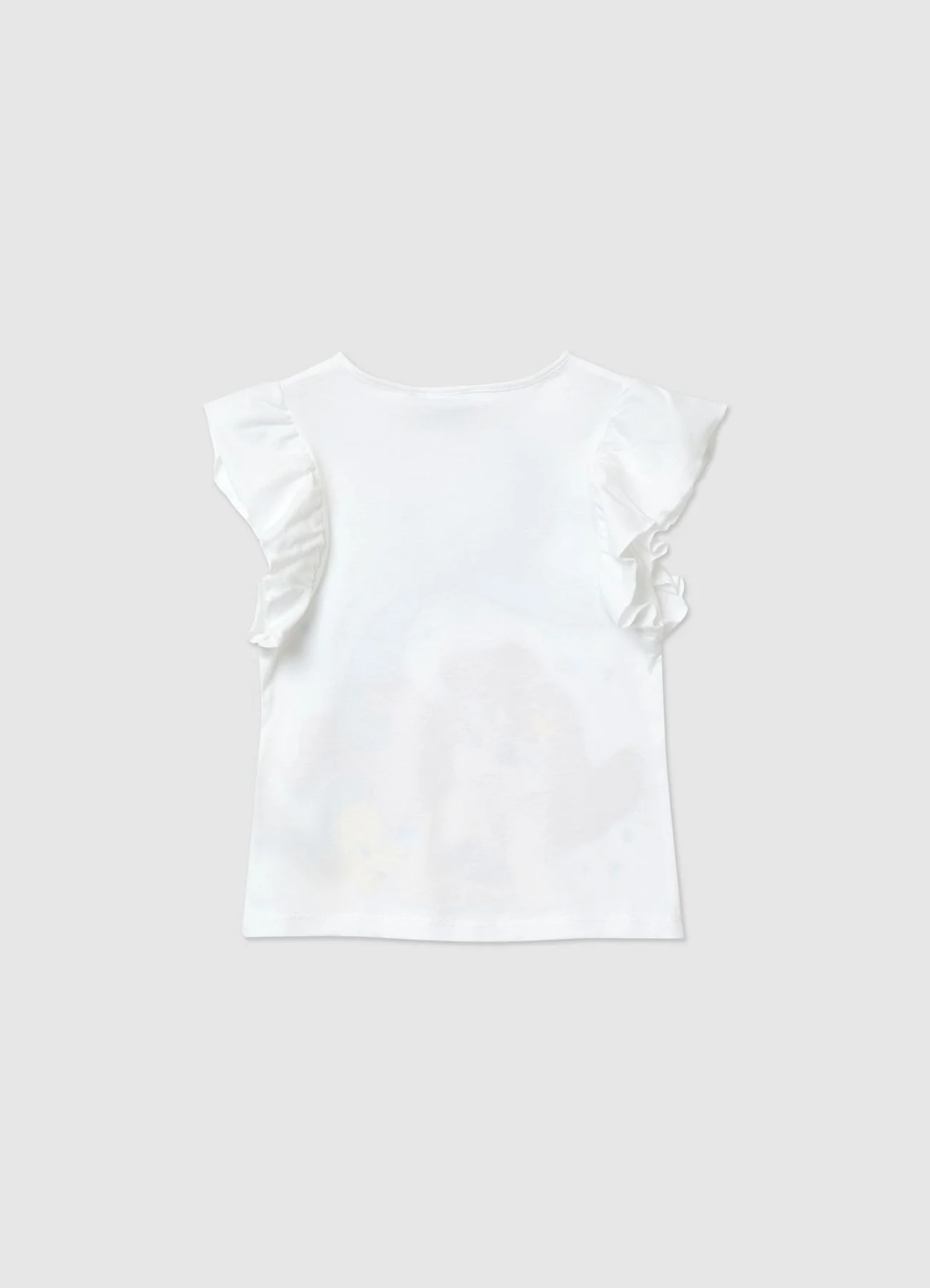 T-shirt con stampa Ariel e volant - Image 2