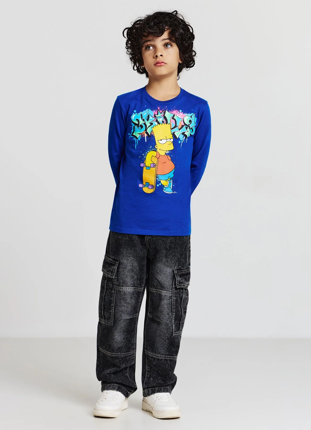 T-shirt con stampa Bart Simpson