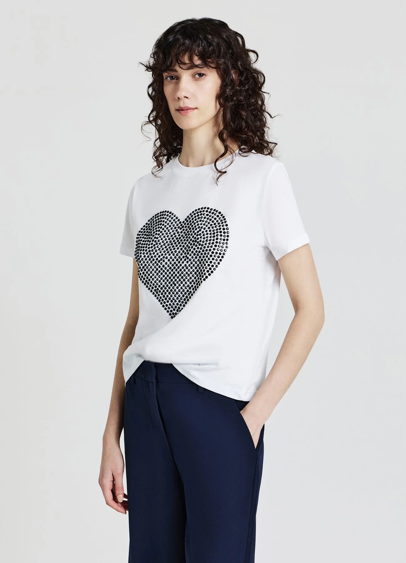 T-shirt con stampa cuore - Image 3