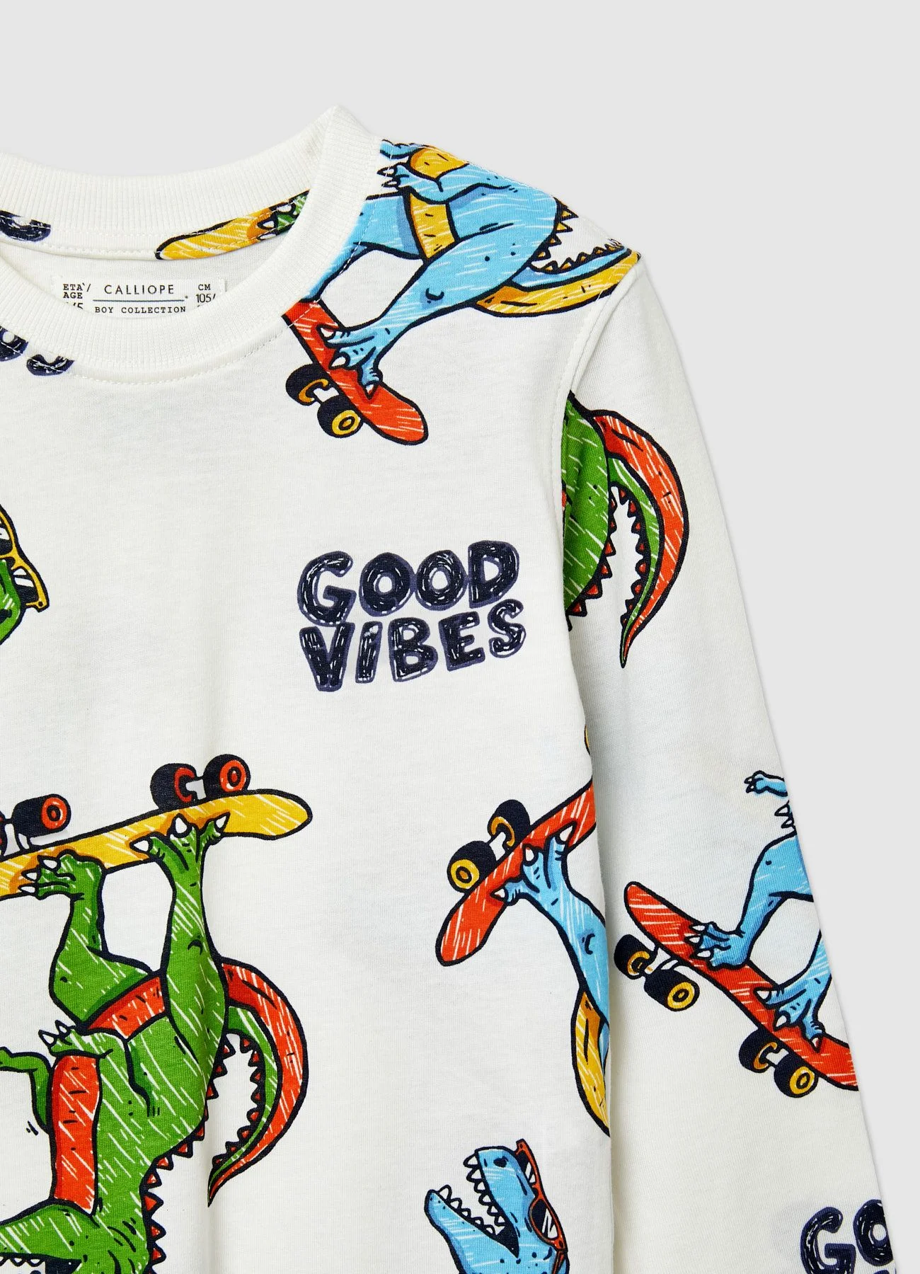 T-shirt con stampa dinosauri - Image 4