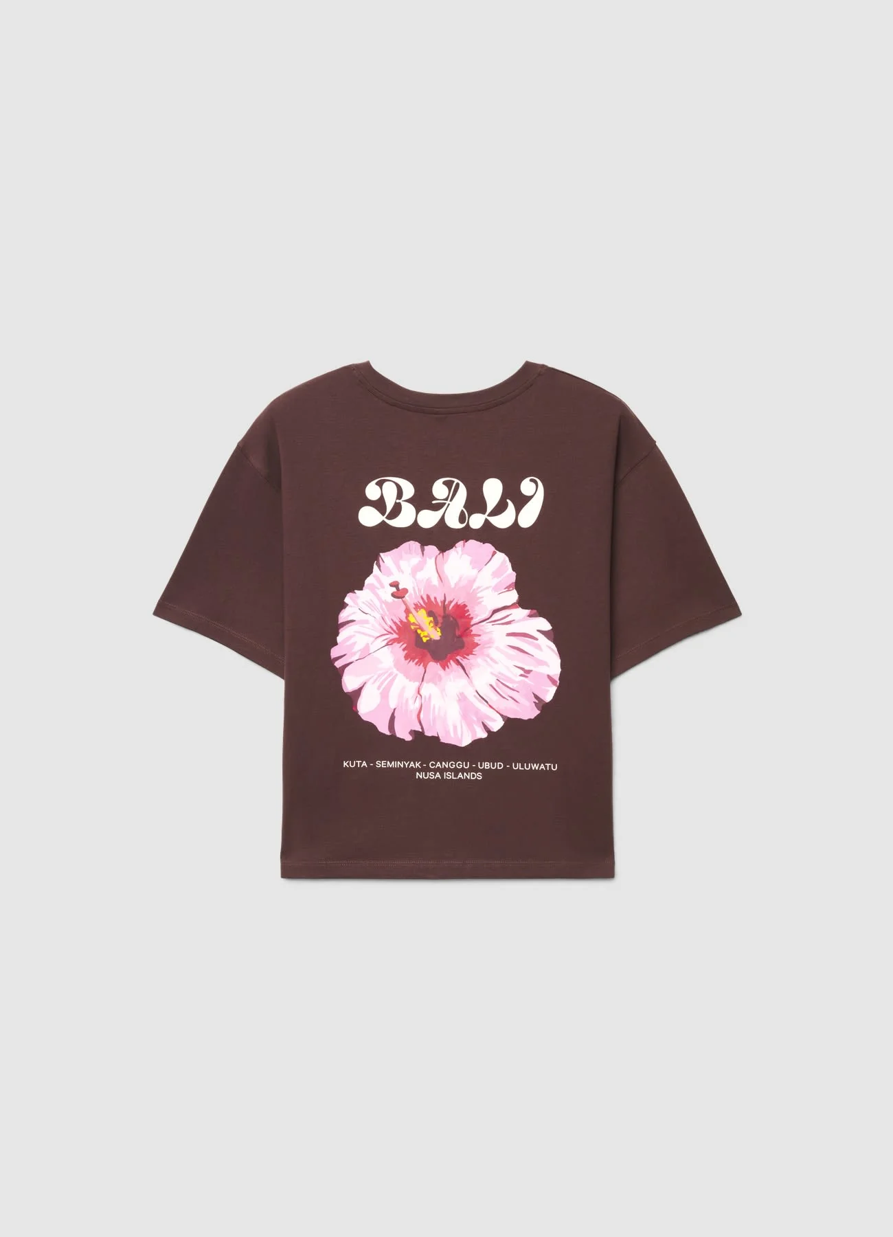 T-shirt con stampa fiore e scritta Bali - Image 5