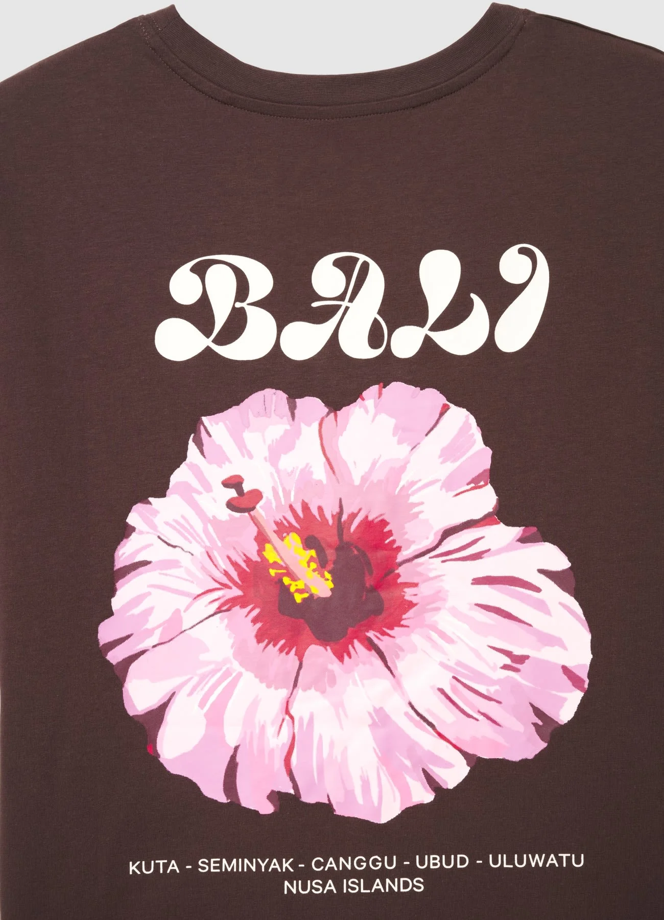 T-shirt con stampa fiore e scritta Bali - Image 6