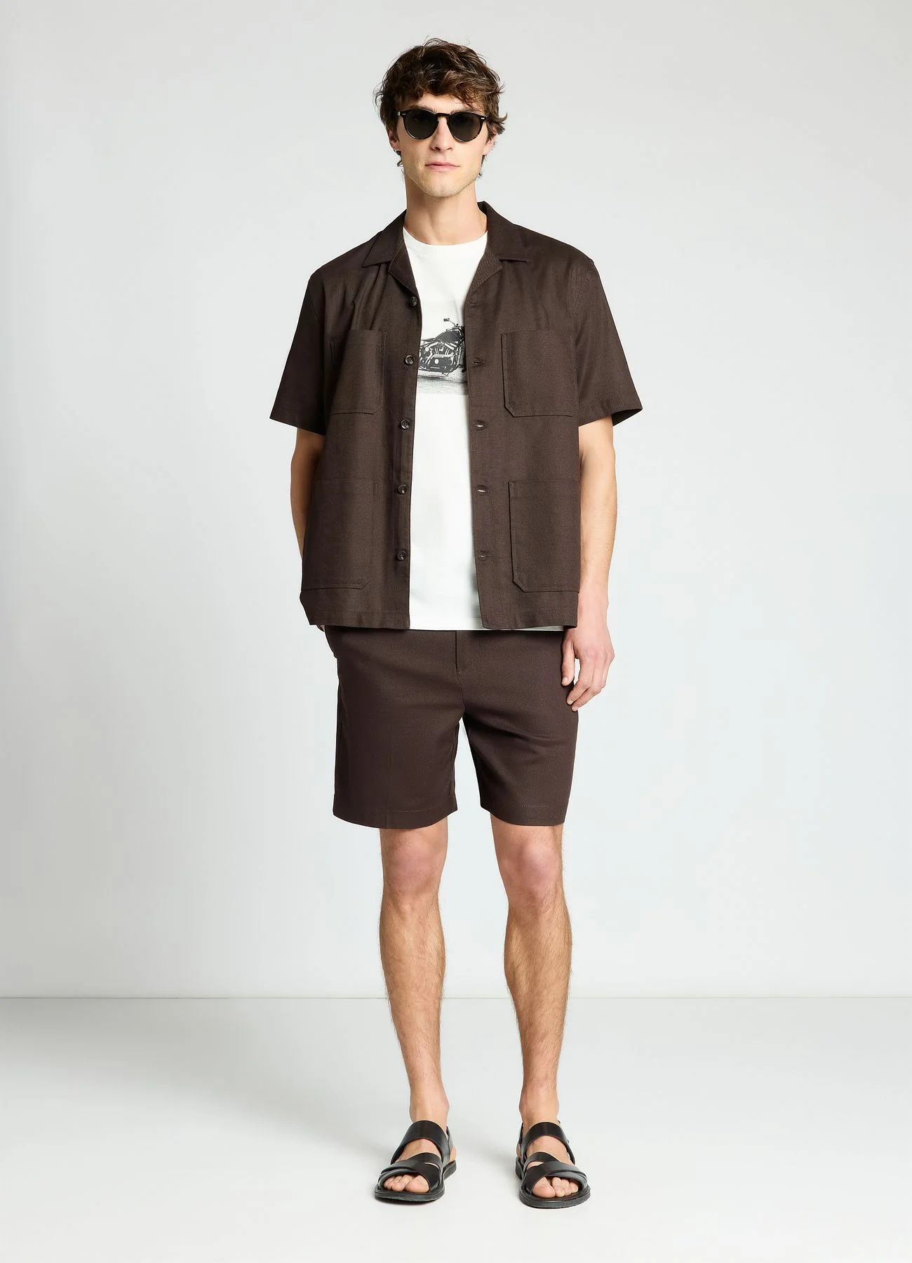 T-shirt con stampa moto