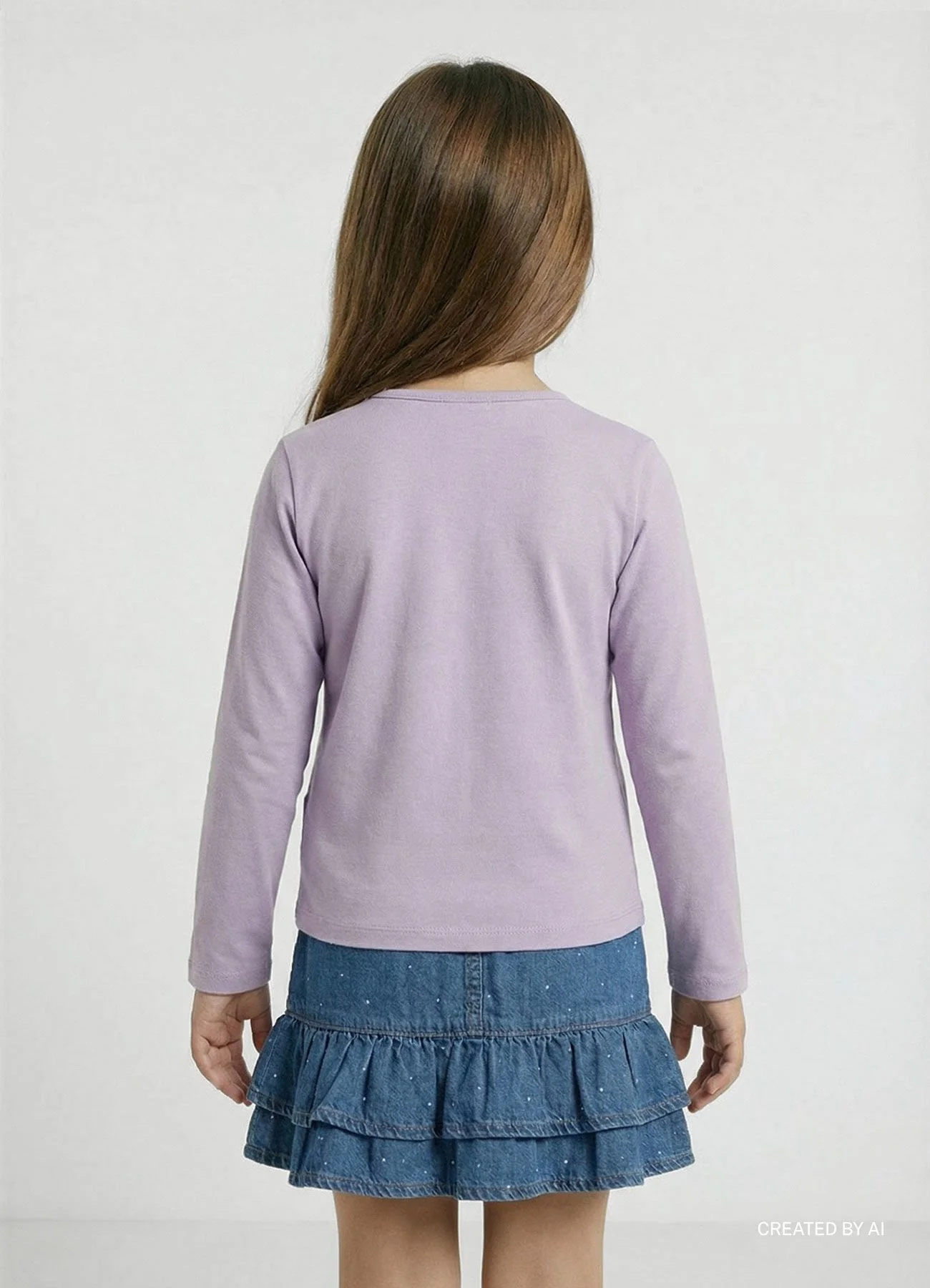 T-shirt con stampa unicorno e frange - Image 2