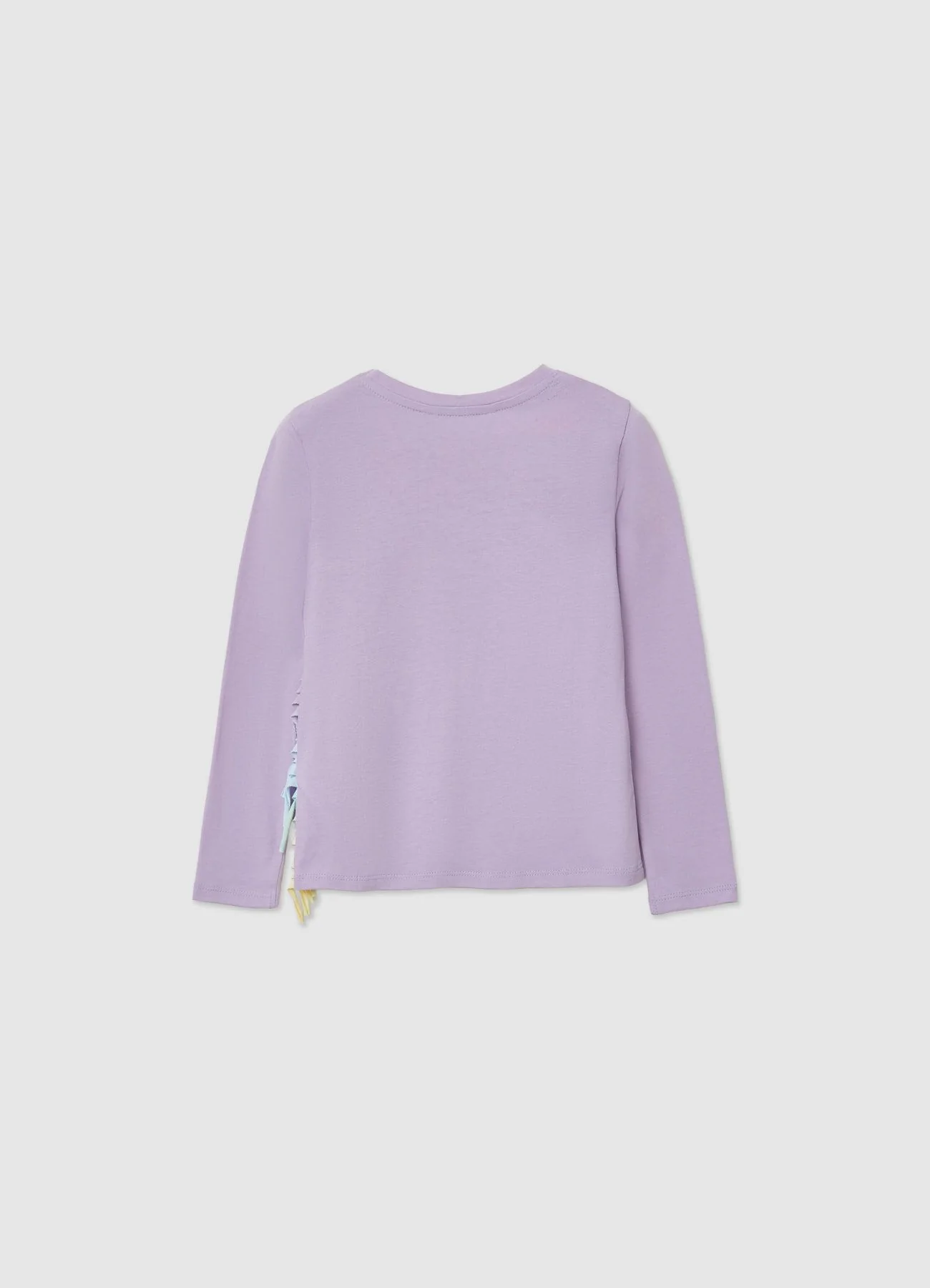 T-shirt con stampa unicorno e frange - Image 3