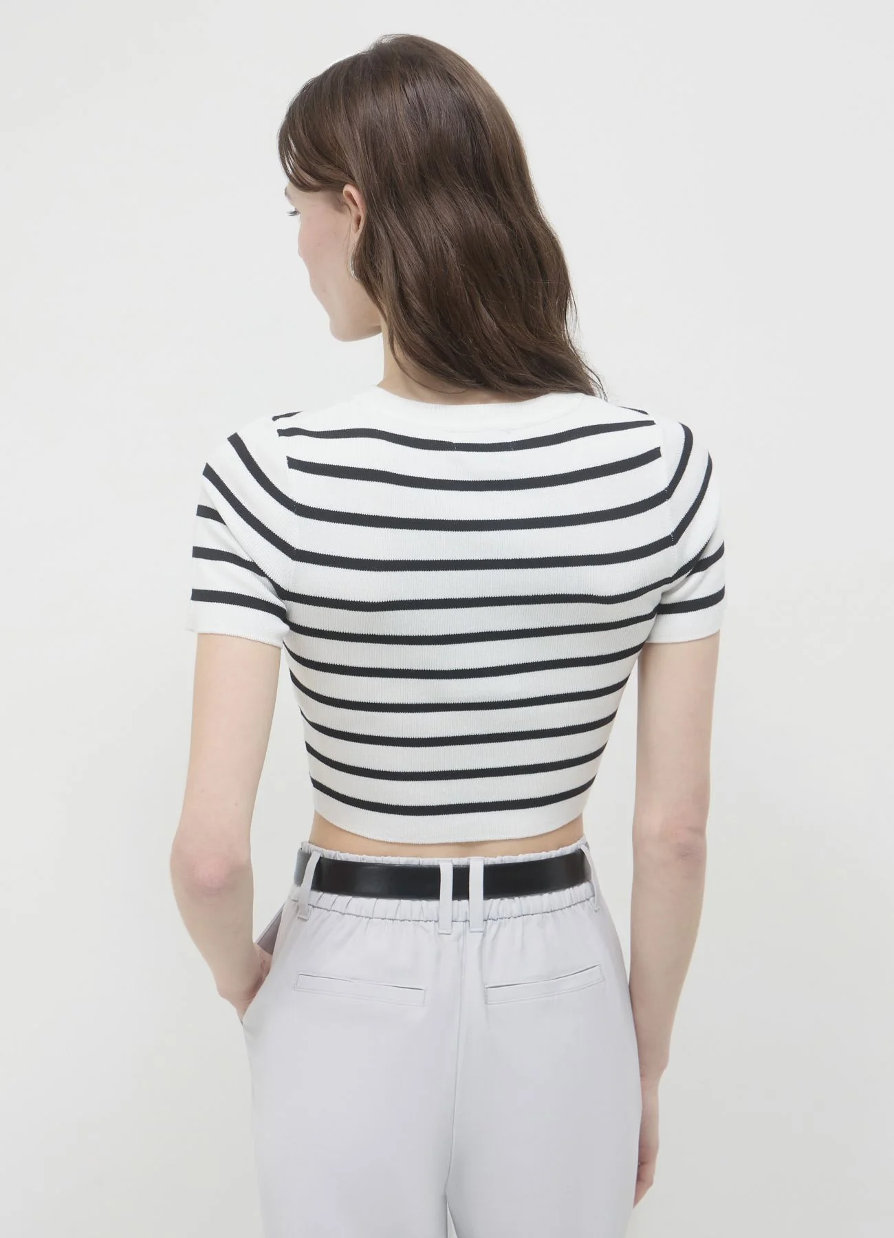 T-shirt crop a righe - Image 3