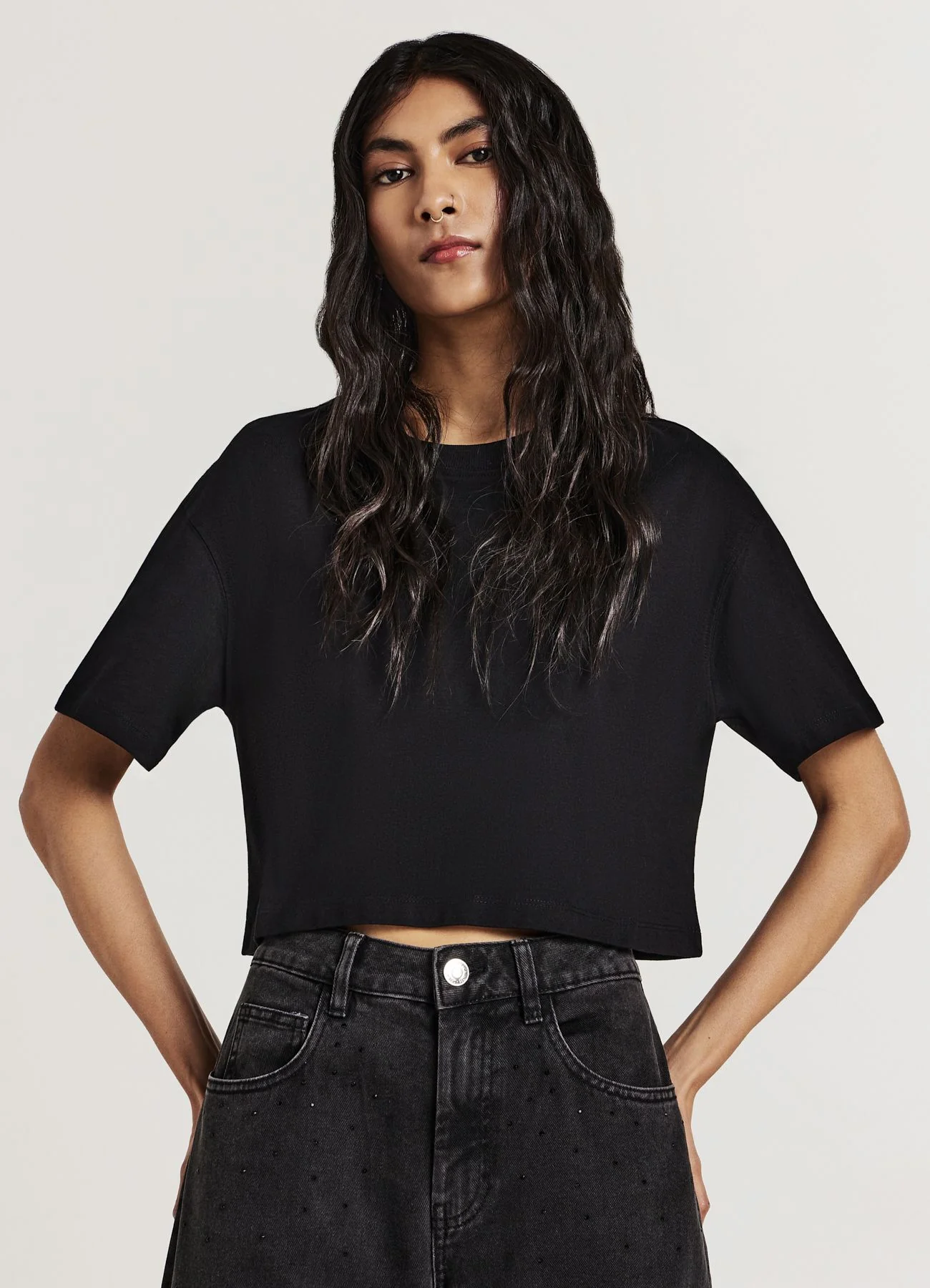 T-shirt crop cotone - Image 3
