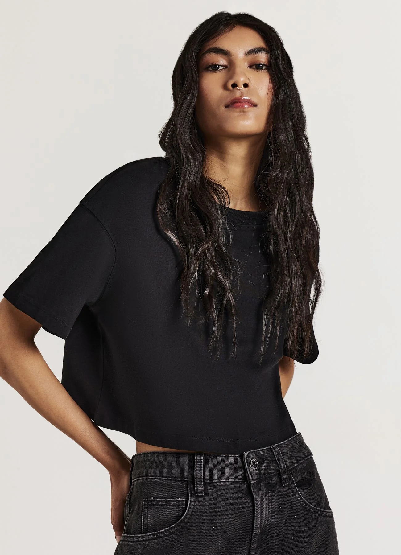 T-shirt crop cotone - Image 4