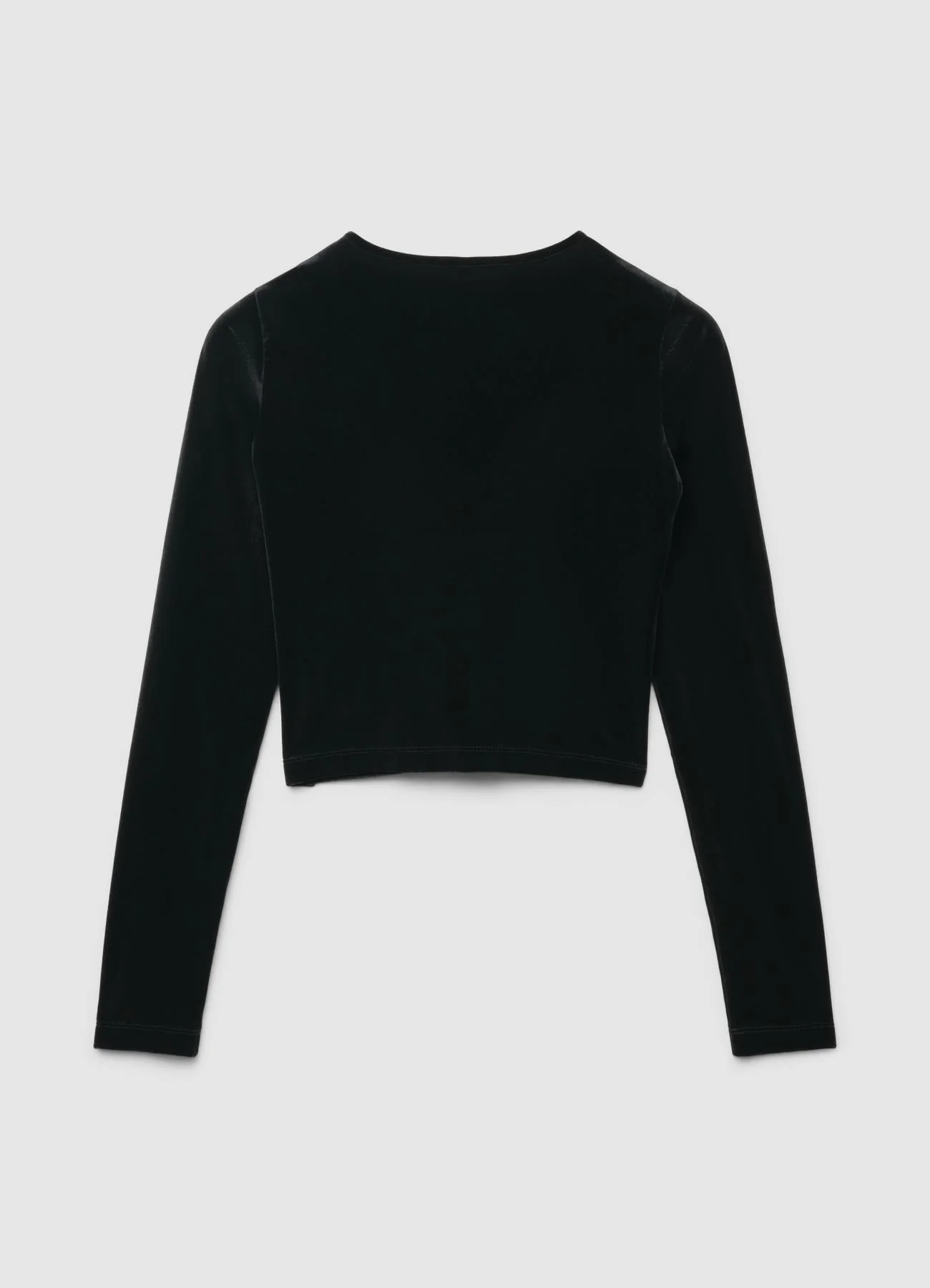 T-shirt crop in ciniglia con nodo - Image 4