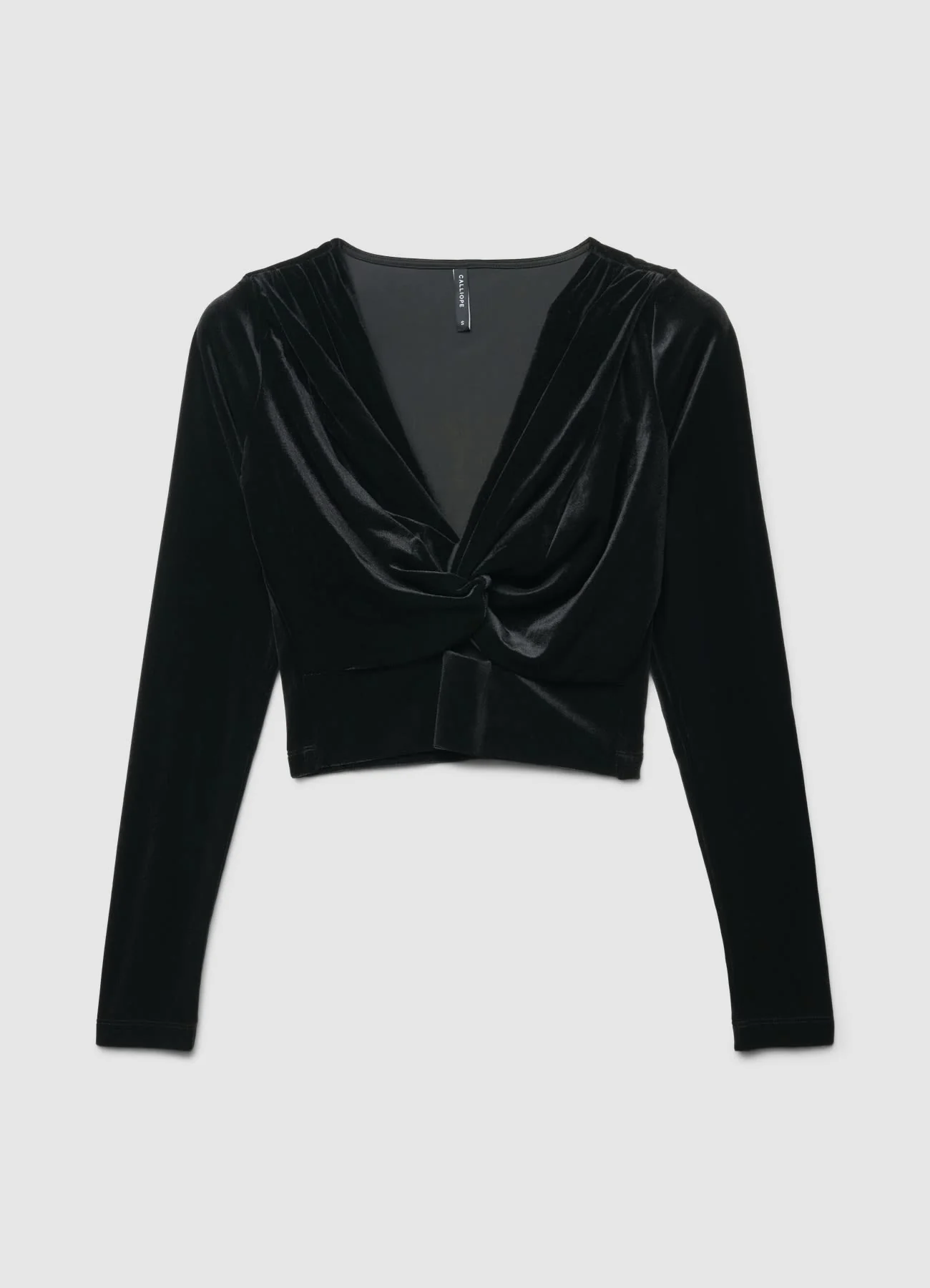 T-shirt crop in ciniglia con nodo - Image 6
