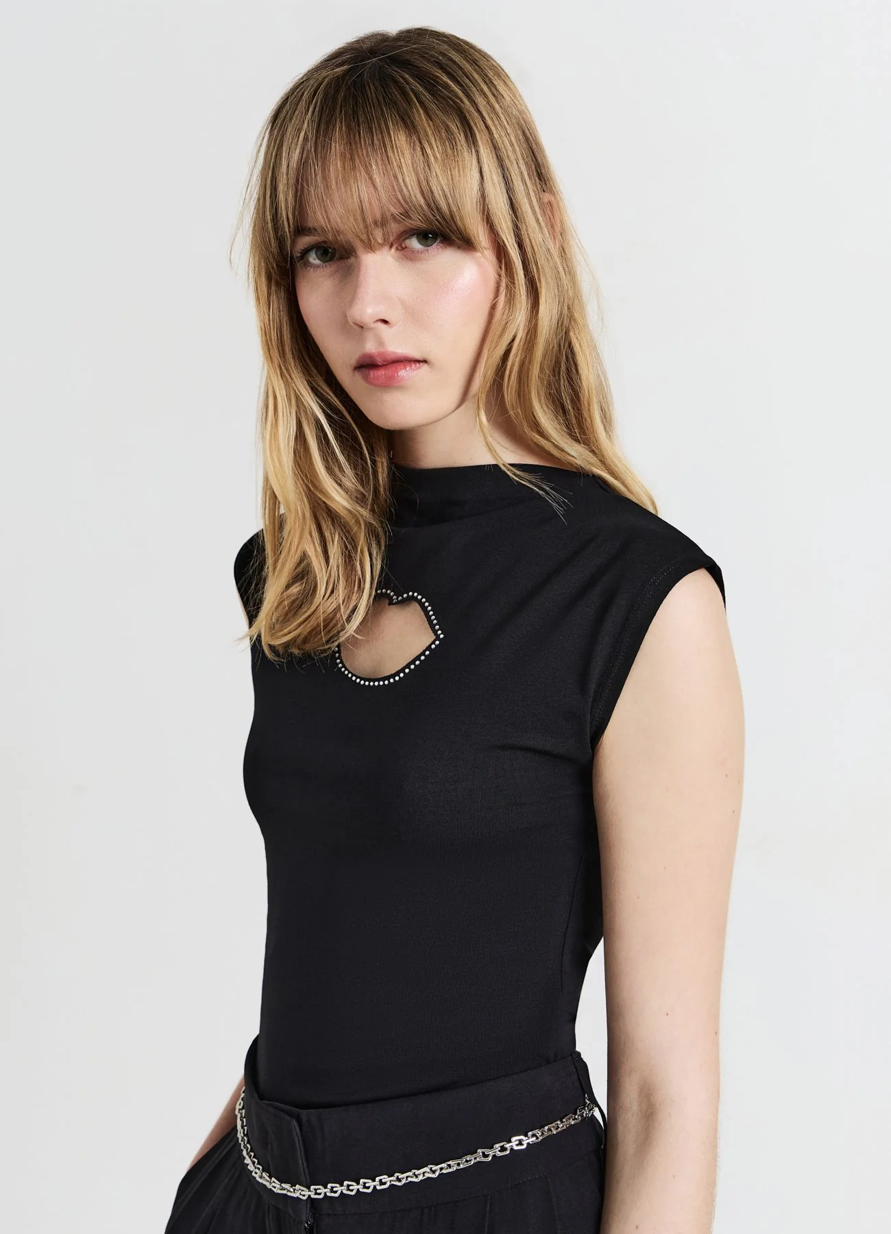 T-shirt cut out strass - Image 2